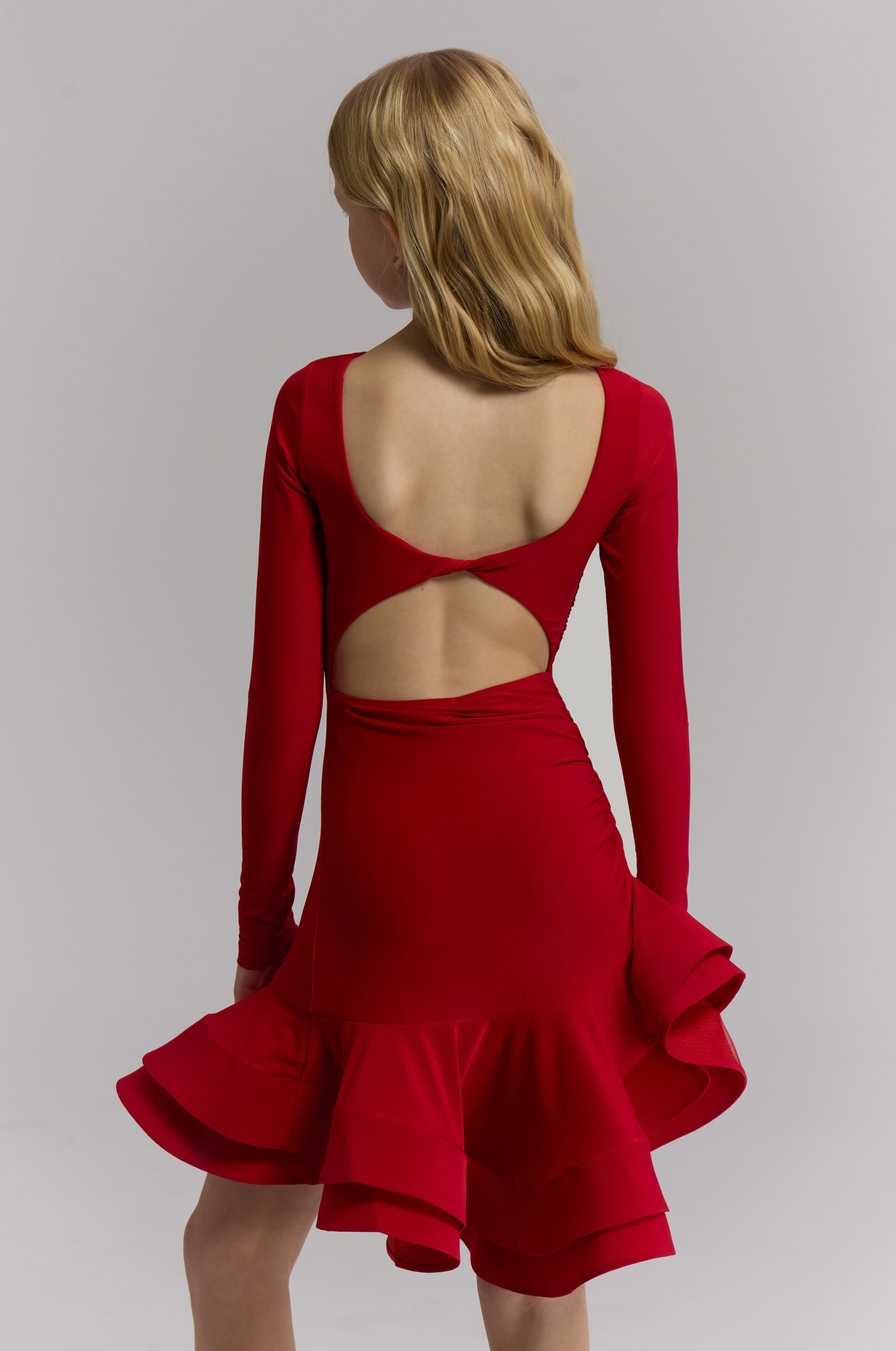 Платье Jolly Red Kid для бальных танцев, цвет Красный 