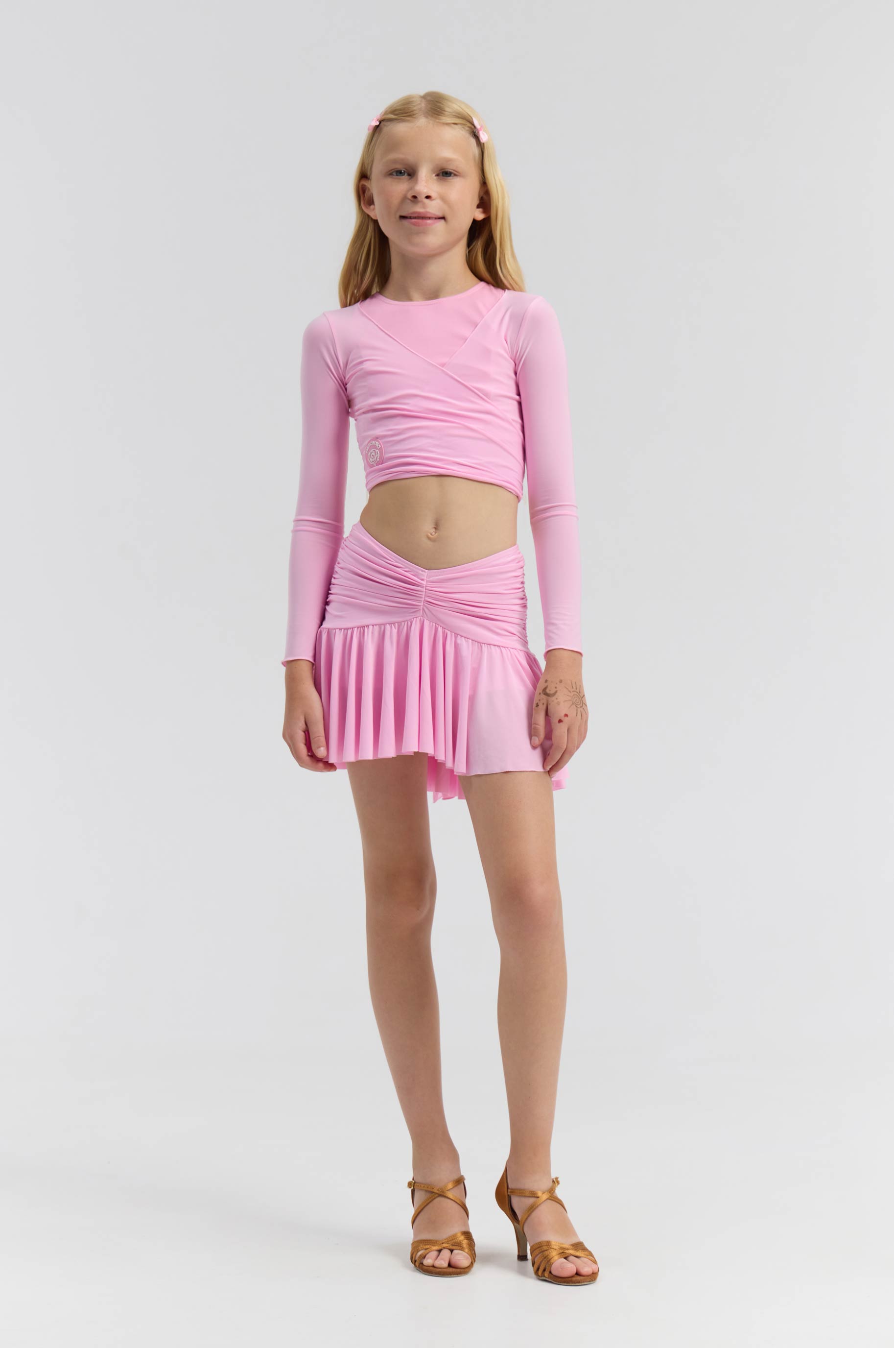 Топ Bolero New Pink Kid для бальных танцев, цвет Розовый 