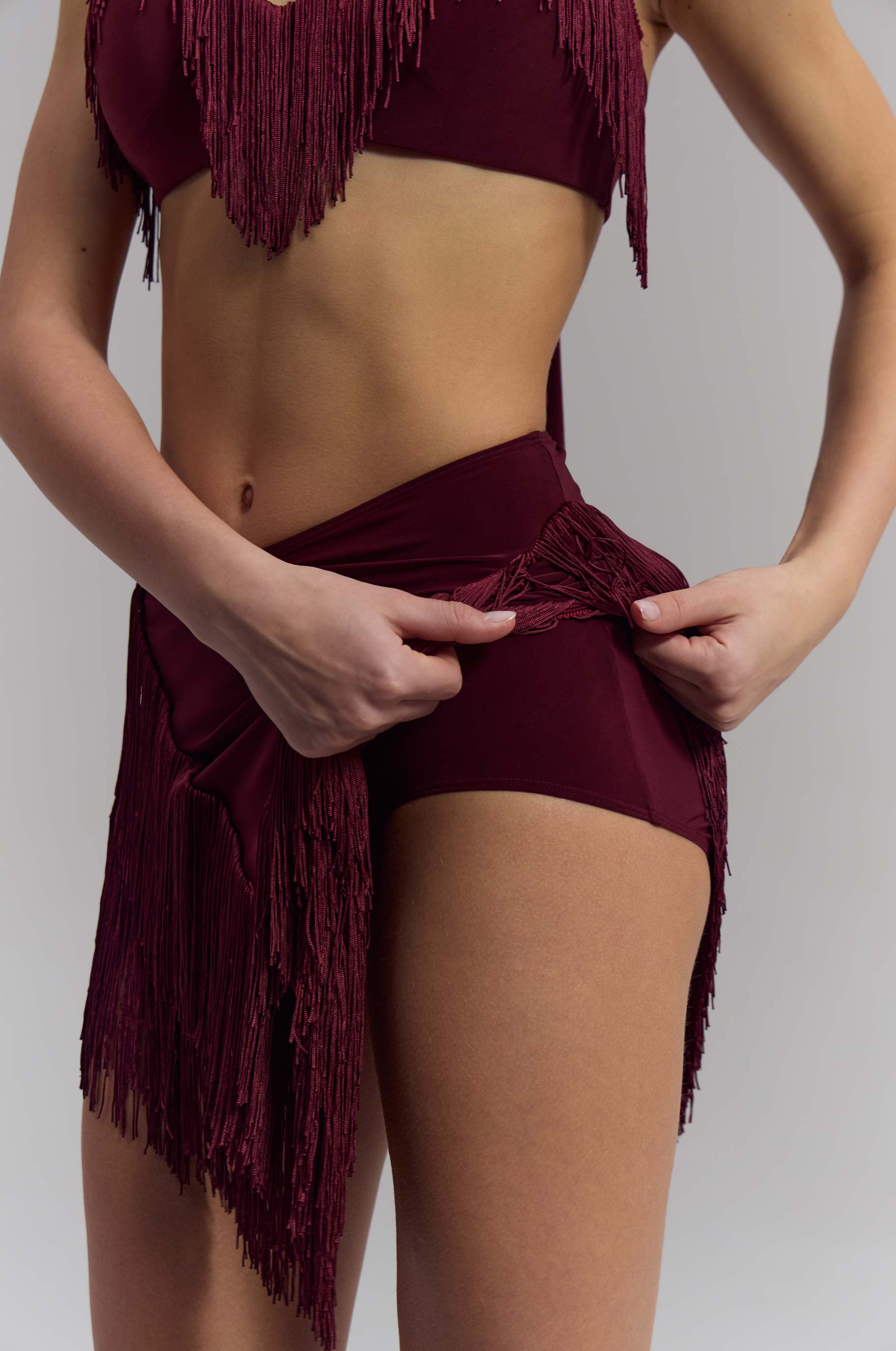 Юбка Dance Burgund для бальных танцев, цвет Бордовый 