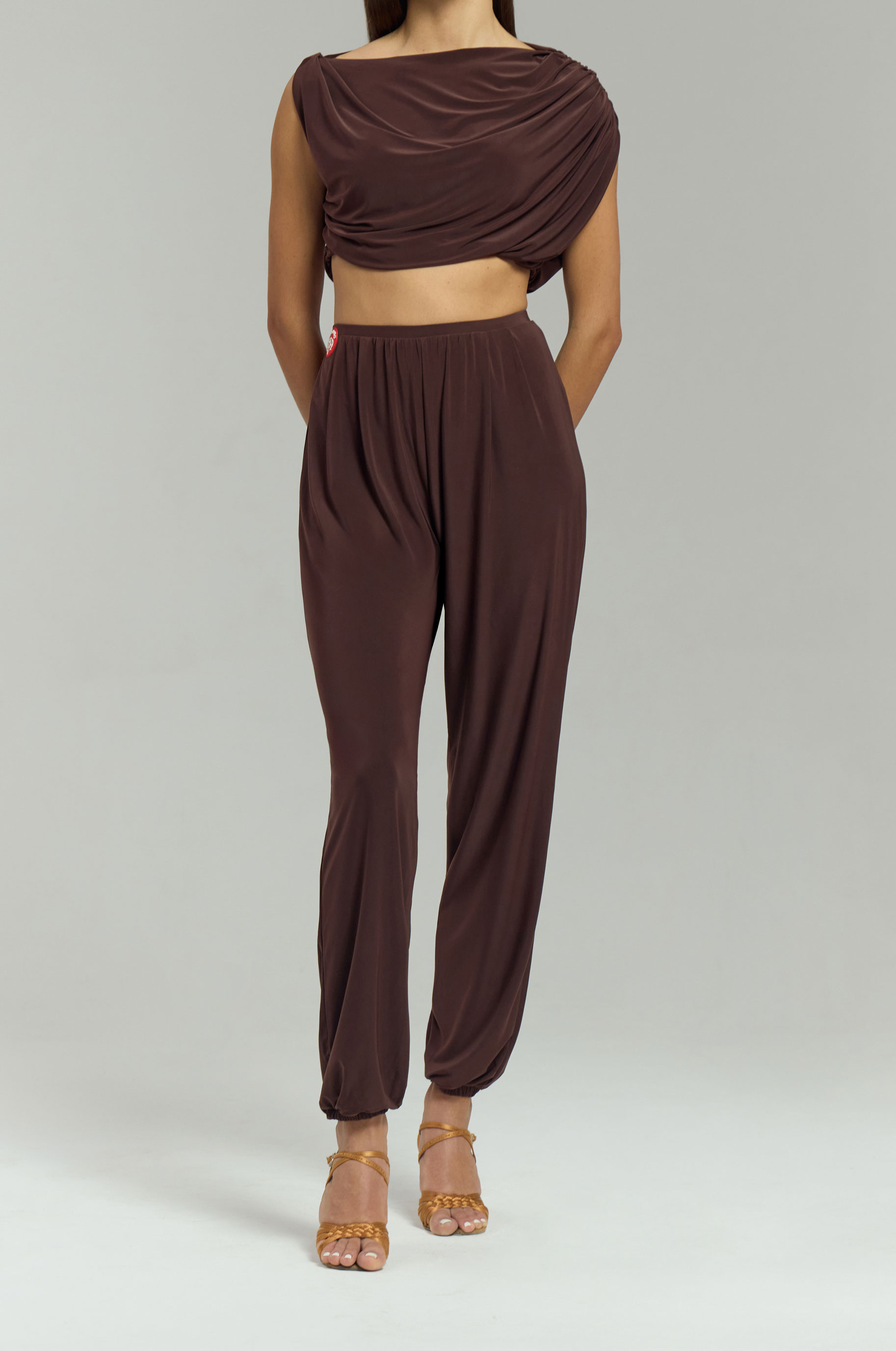 Женские Брюки Classic Latin New Brown для бальных танцев, цвет Шоколадный 