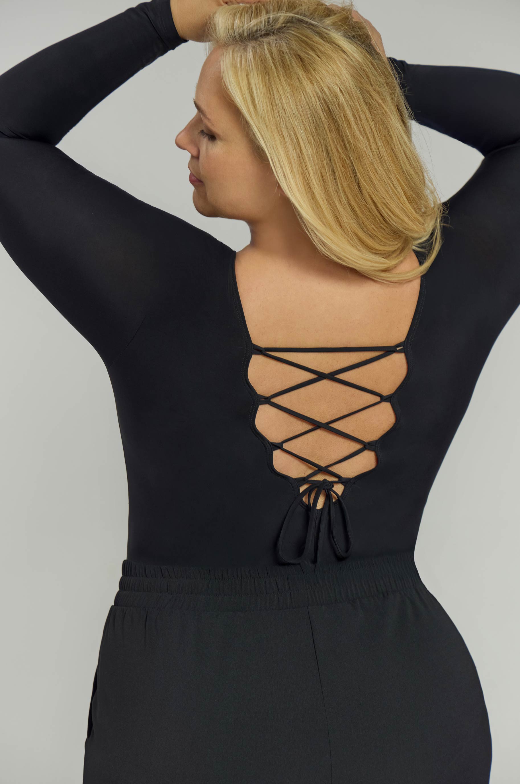 Боди Impress для бальных танцев, цвет Черный 