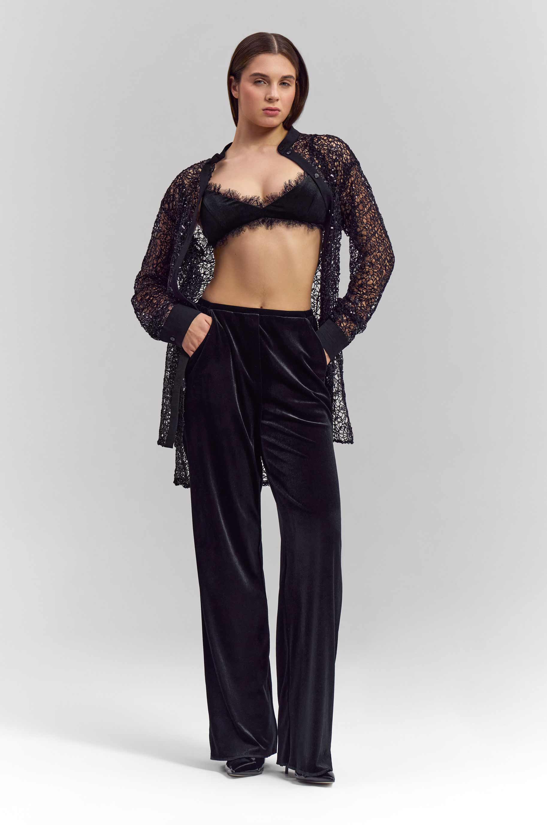 Топ Lines для бальных танцев, цвет Черный 