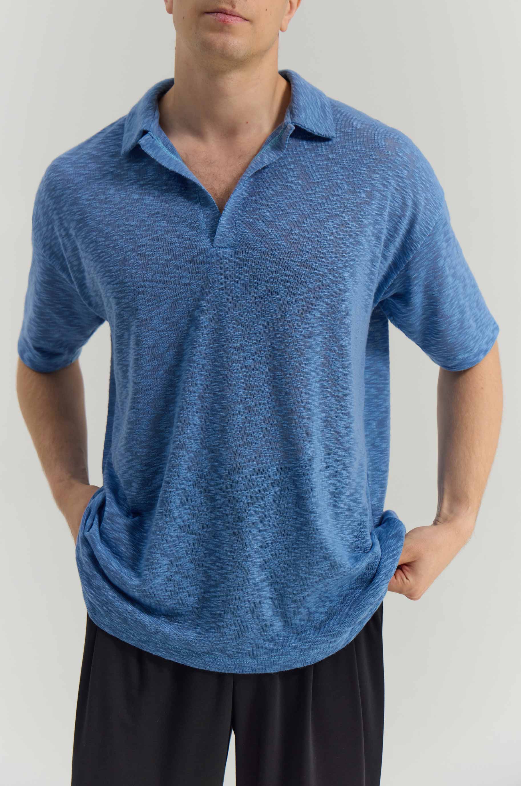 T-shirt Piquant Blue