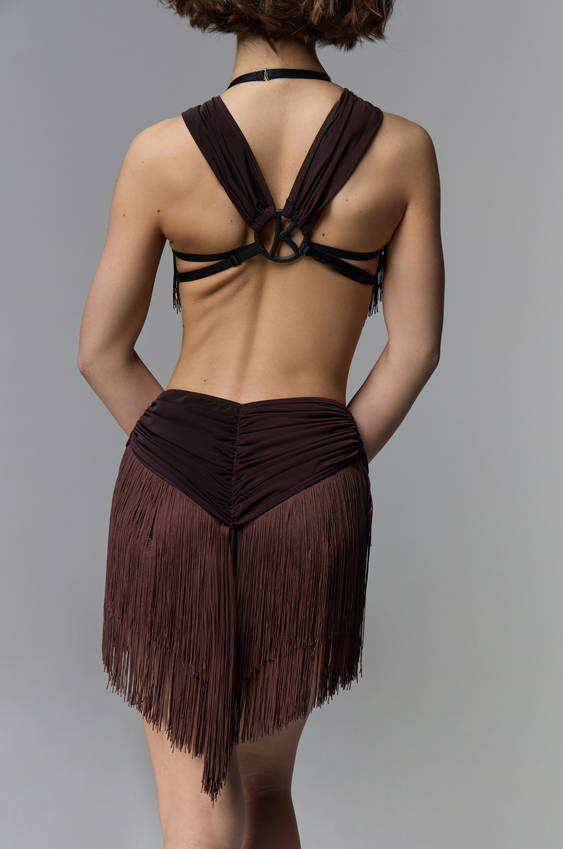 Платье Ksu Brown для бальных танцев, цвет Коричневый 