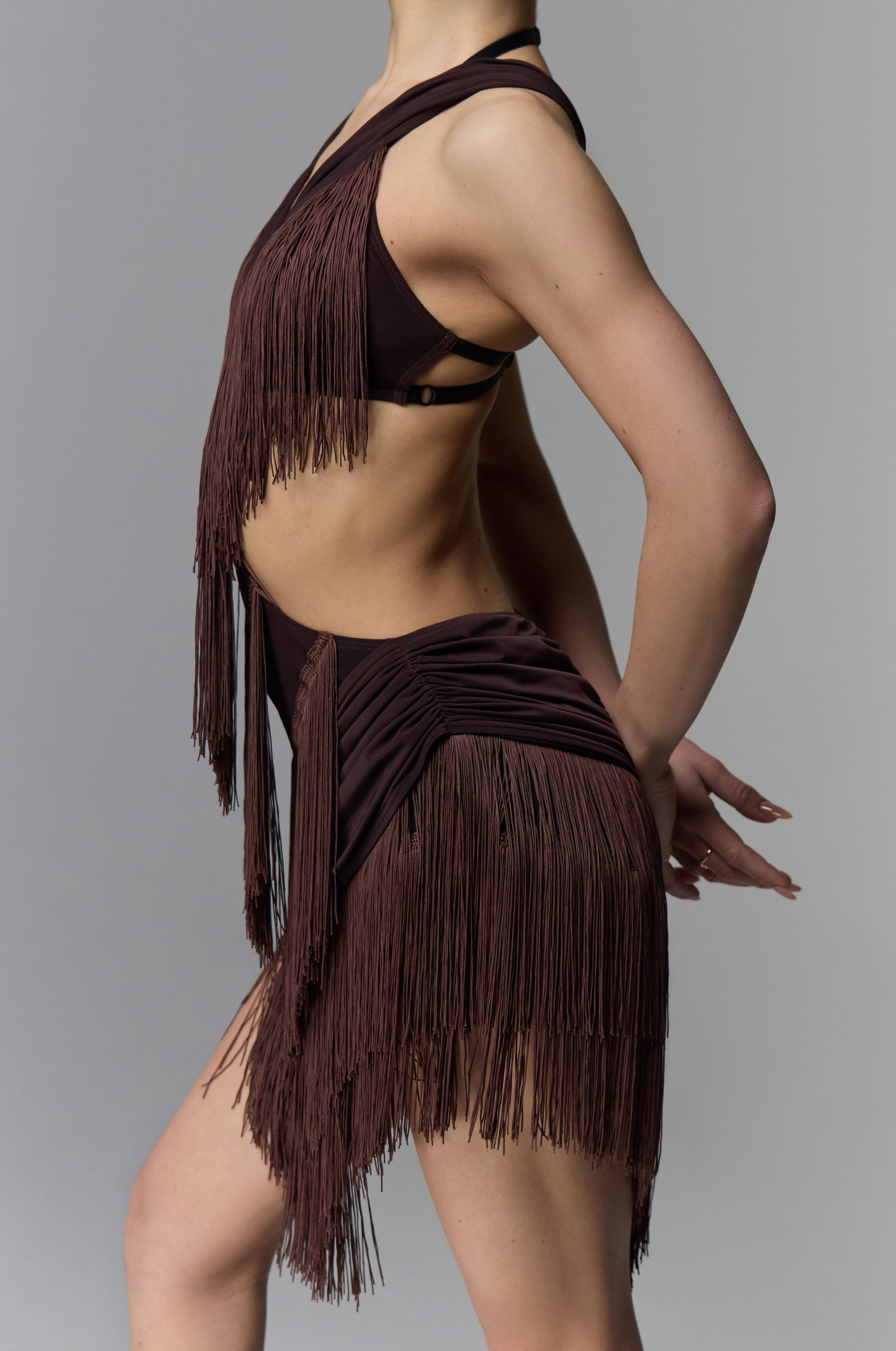 Платье Ksu Brown для бальных танцев, цвет Коричневый 