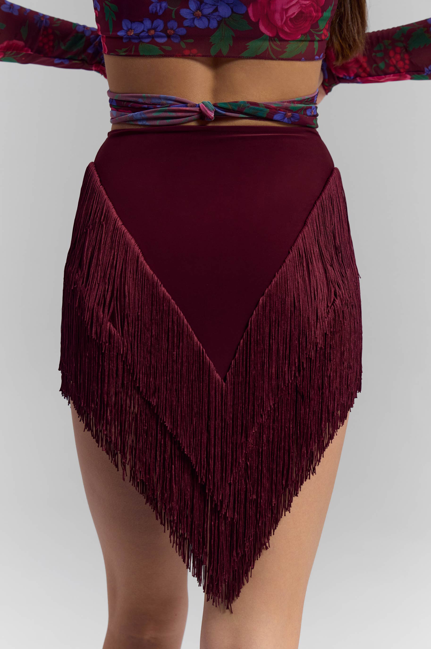 Топ Bolero A La Russe для бальных танцев, цвет Бордовый 