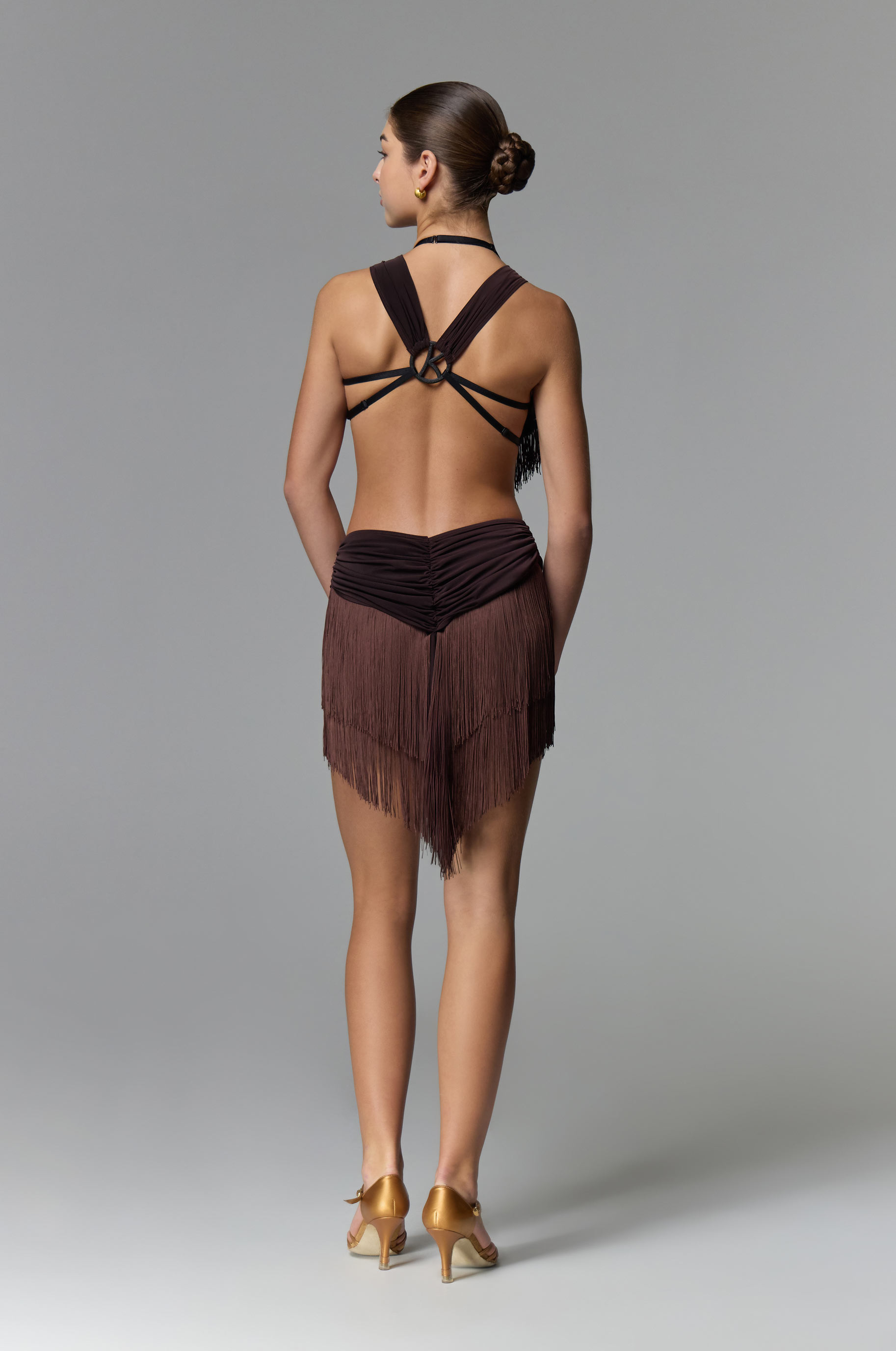 Платье Ksu Brown для бальных танцев, цвет Коричневый 