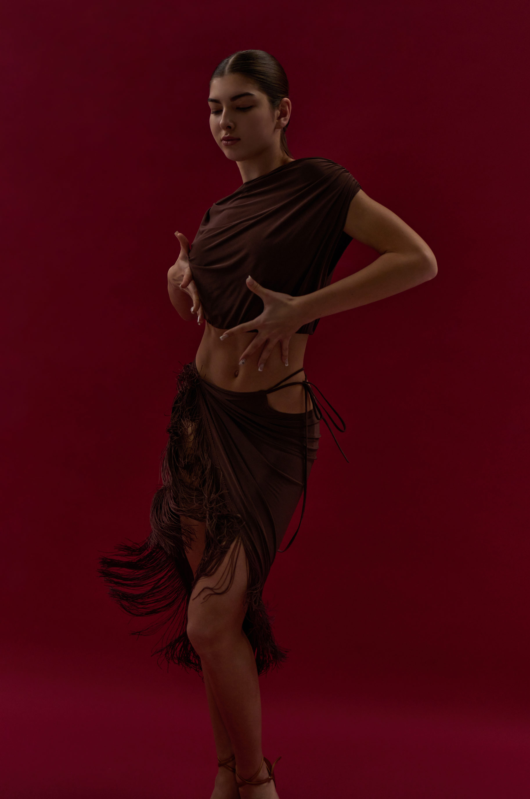 Юбка Tones для бальных танцев, цвет Черный 