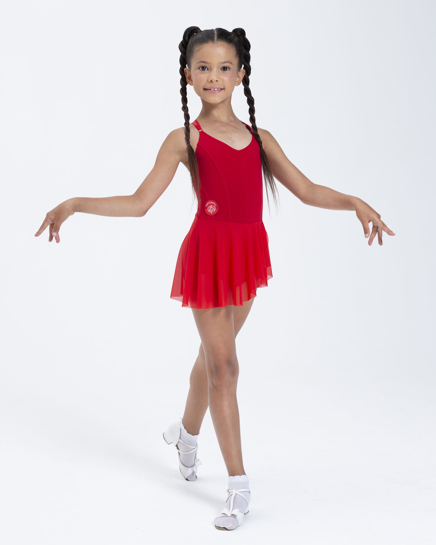 Платье Claramente Red Kid для бальных танцев, цвет Красный 