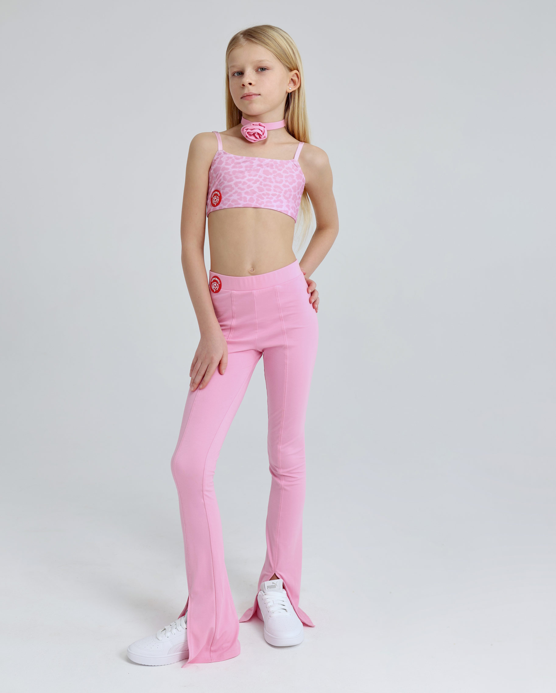 Топ Dawn Pink Leo Kid для бальных танцев, цвет Розовый 