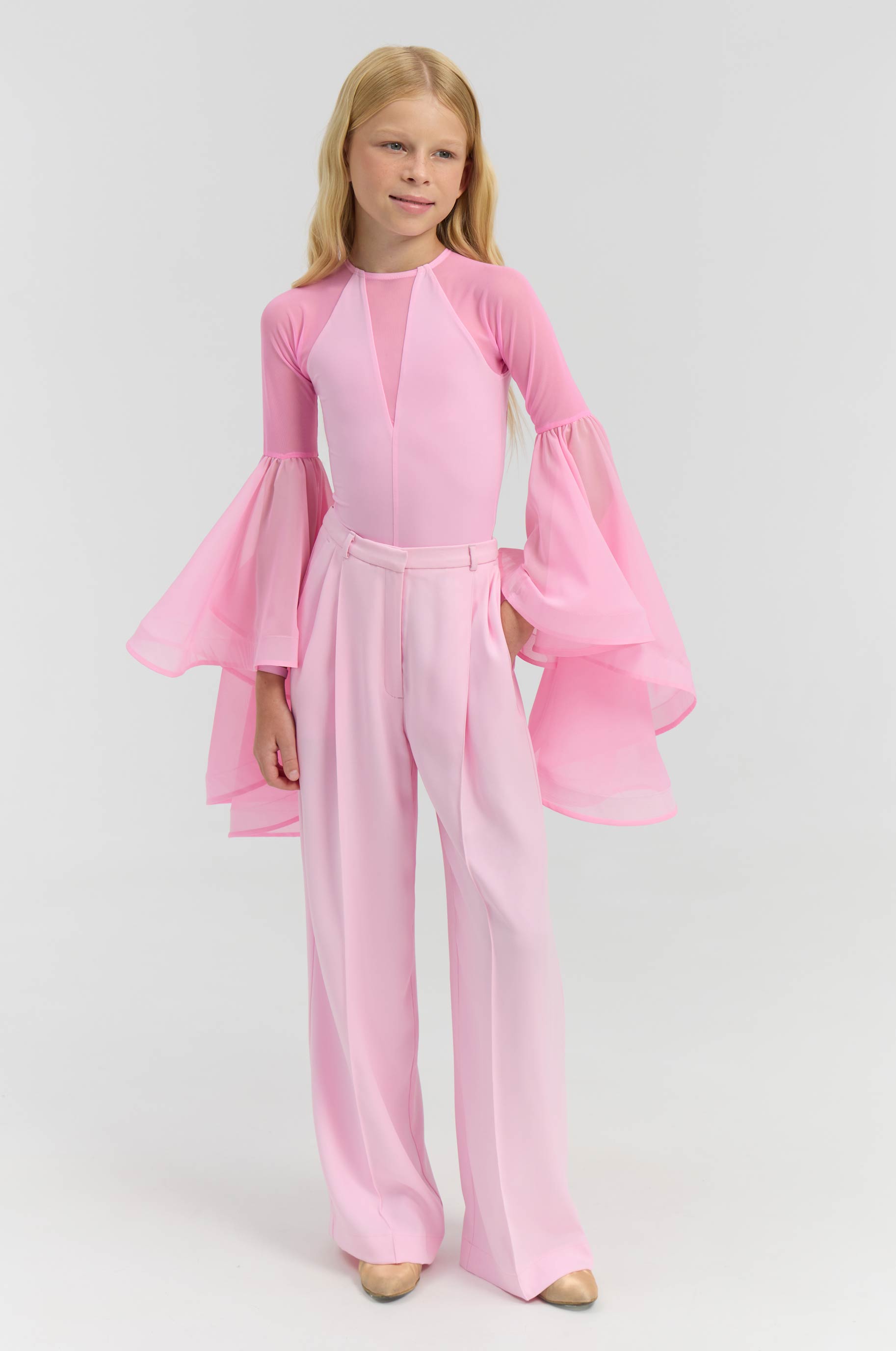 Боди Flaper Pink Kid для бальных танцев, цвет Розовый 