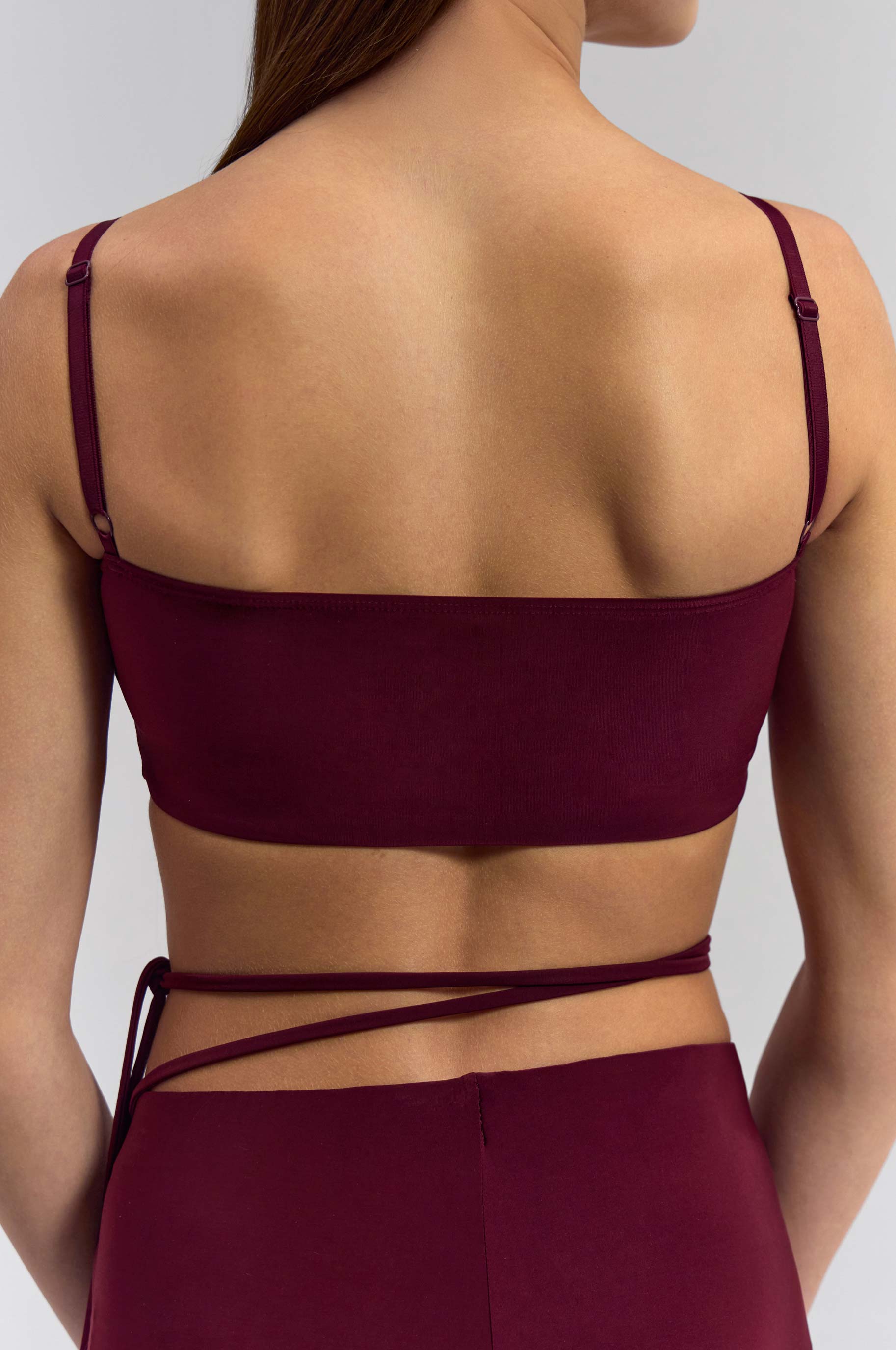 Топ Dawn Burgund для бальных танцев, цвет Бордовый 