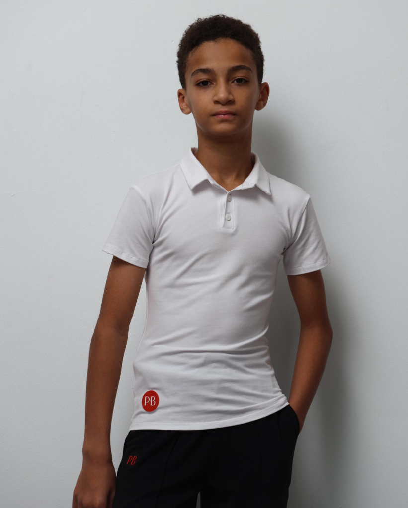 T-Shirt Polo White Kid