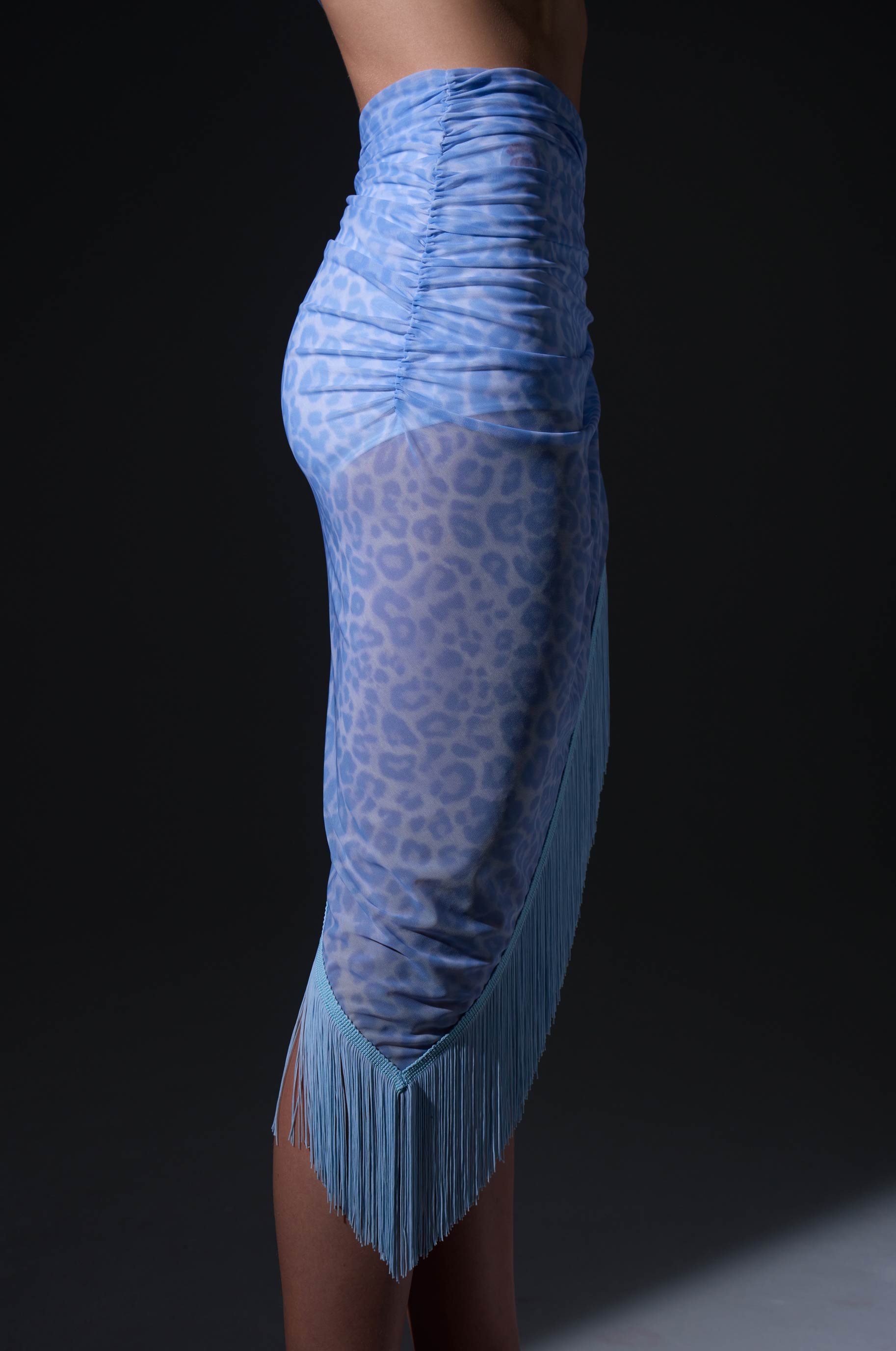 Платок Фринж Лео Блю для бальных танцев, цвет Голубой 