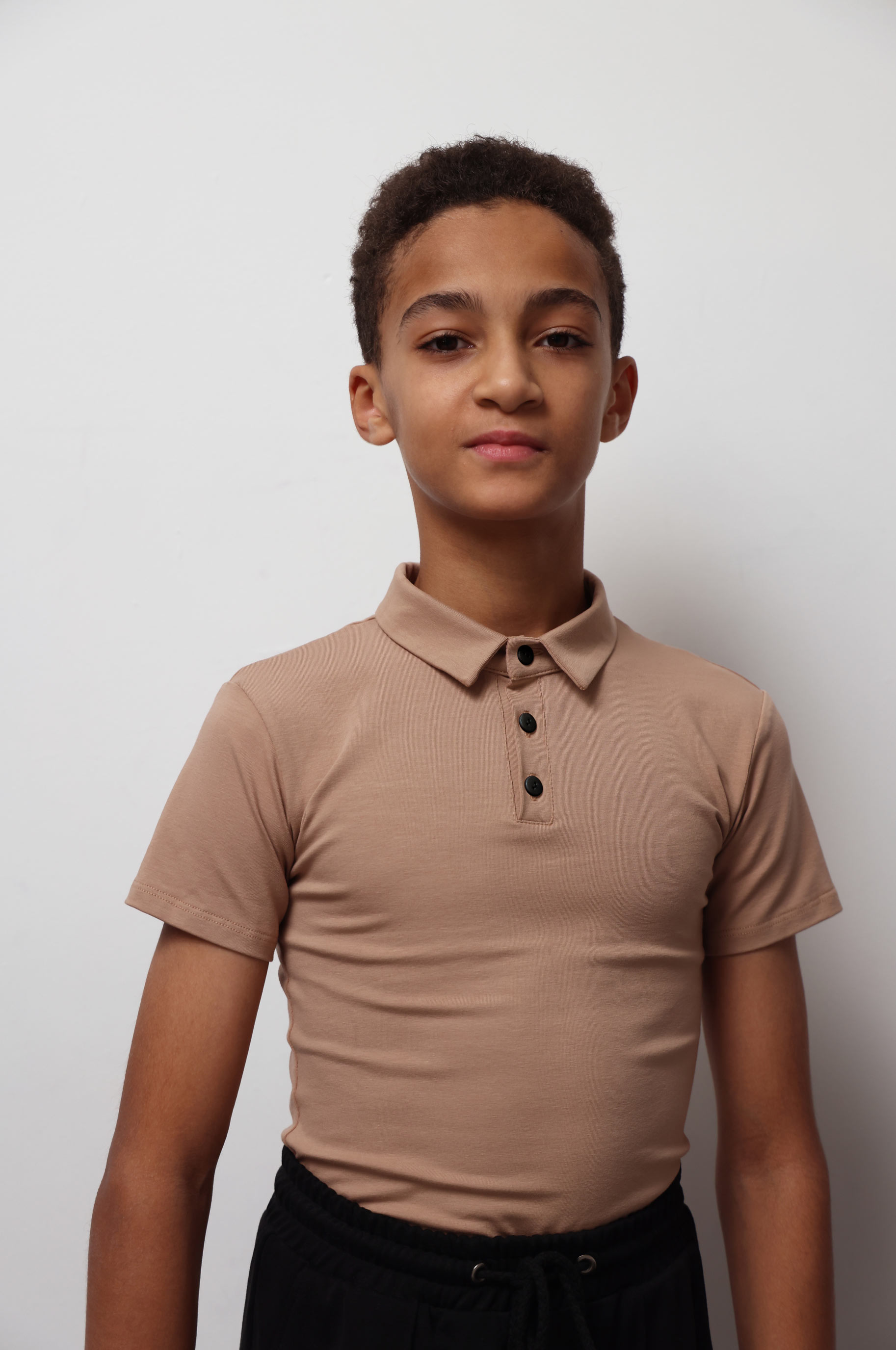 Футболка Polo Nutmeg kid для бальных танцев, цвет Бежевый 