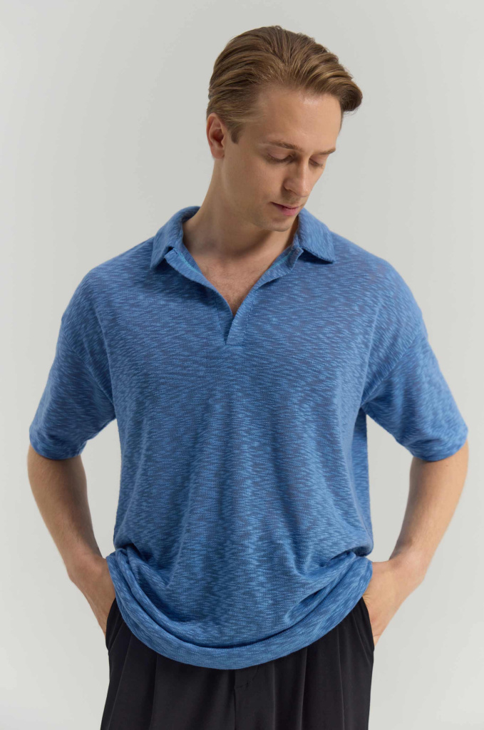 T-shirt Piquant Blue
