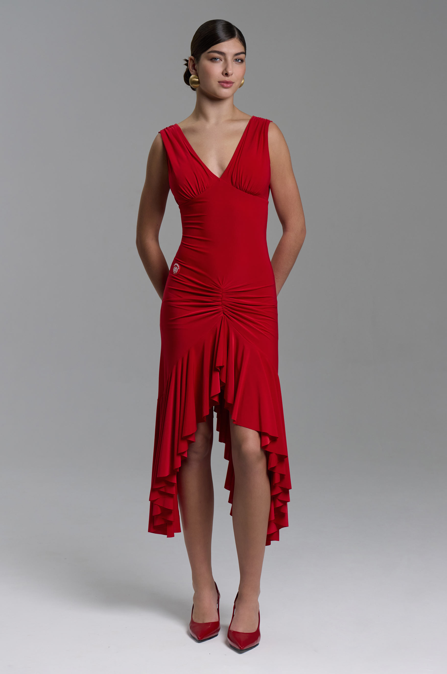 Платье Инфанта для бальных танцев, цвет Красный 