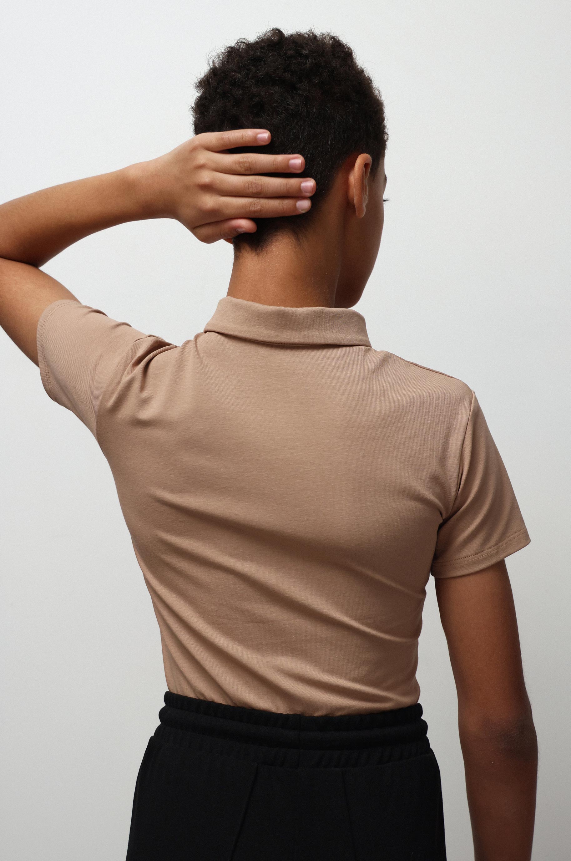 Футболка Polo Nutmeg kid для бальных танцев, цвет Бежевый 