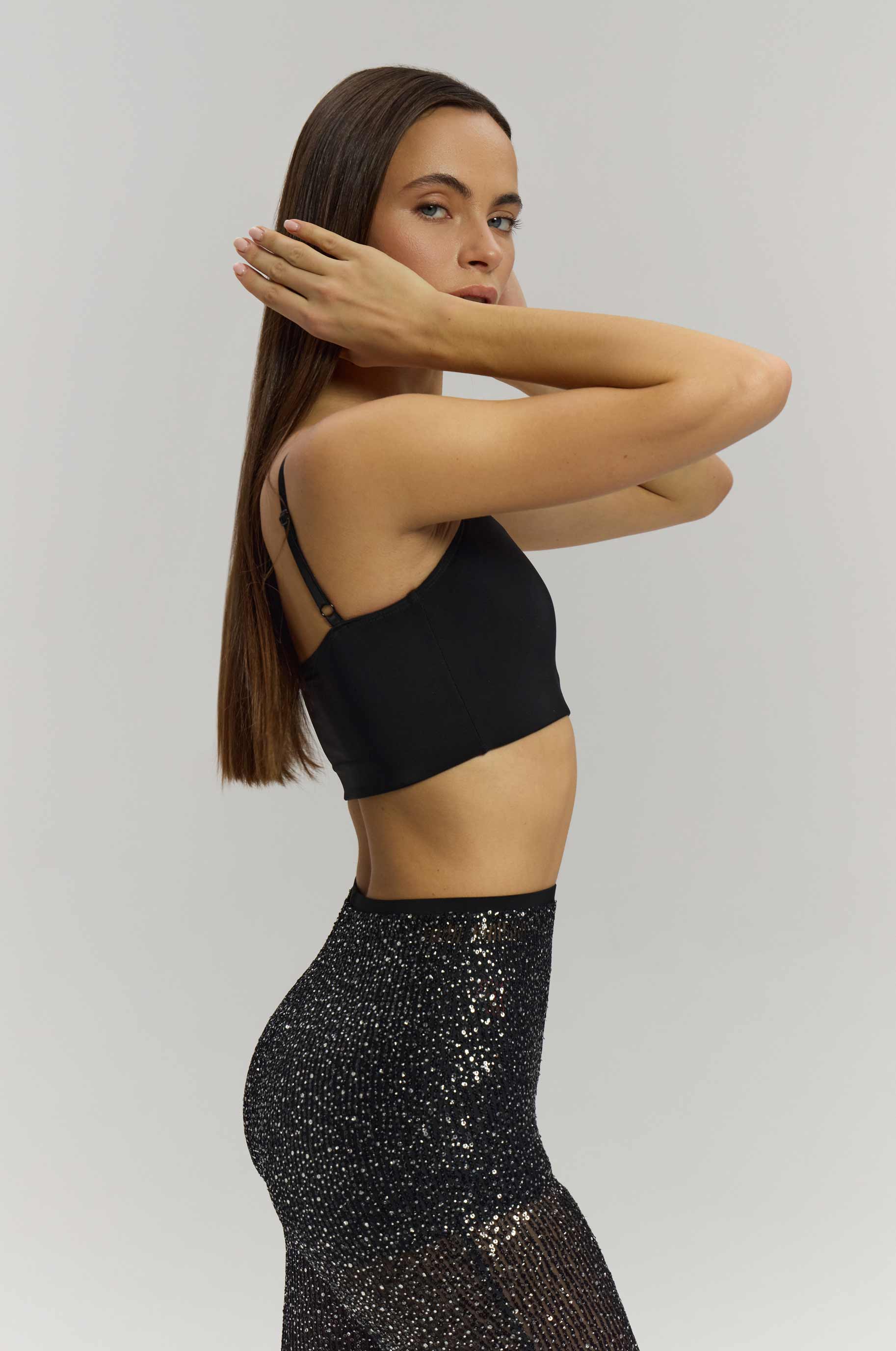 Топ Dawn для бальных танцев, цвет Черный 