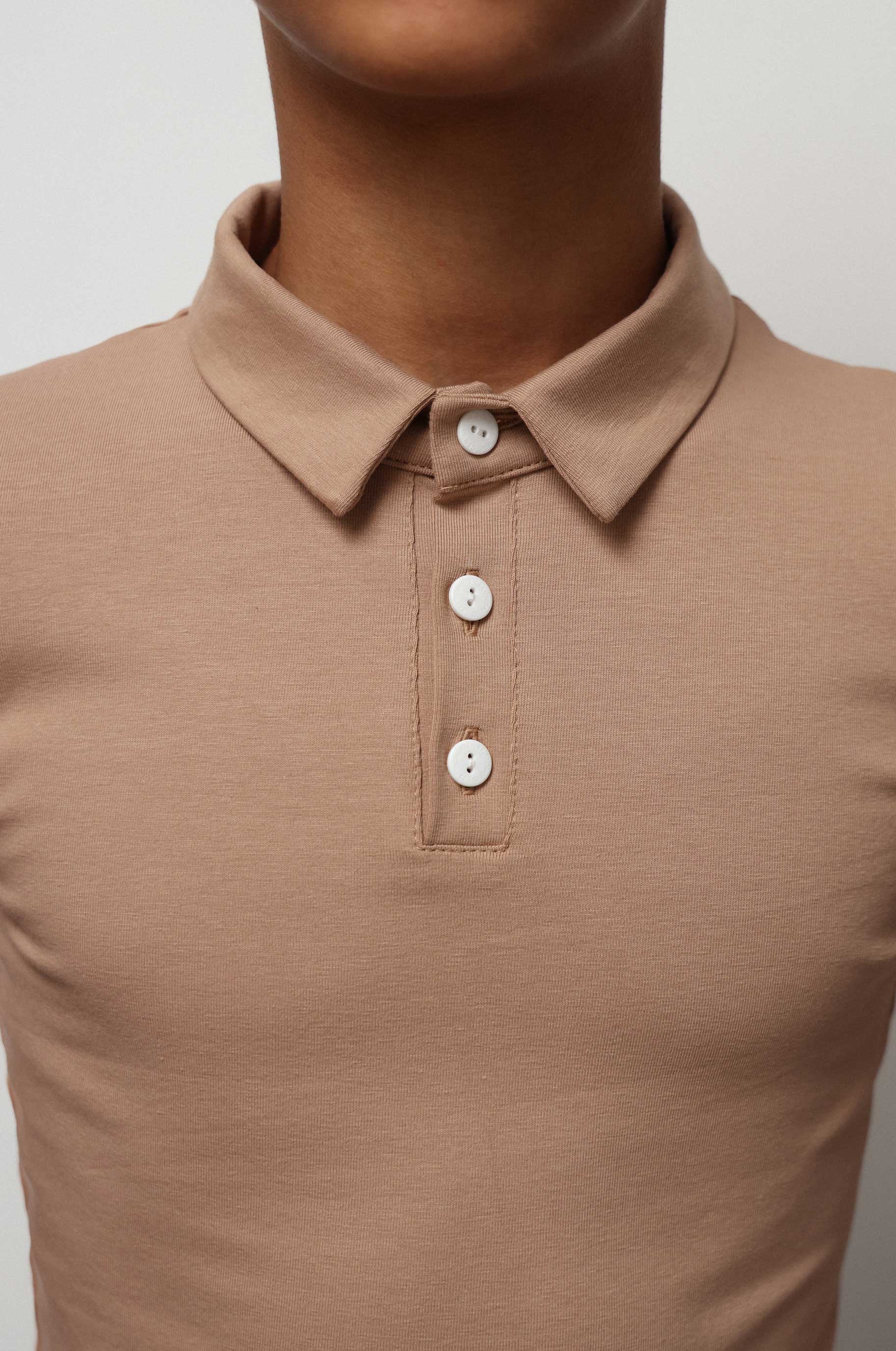 Футболка Polo Nutmeg kid для бальных танцев, цвет Бежевый 