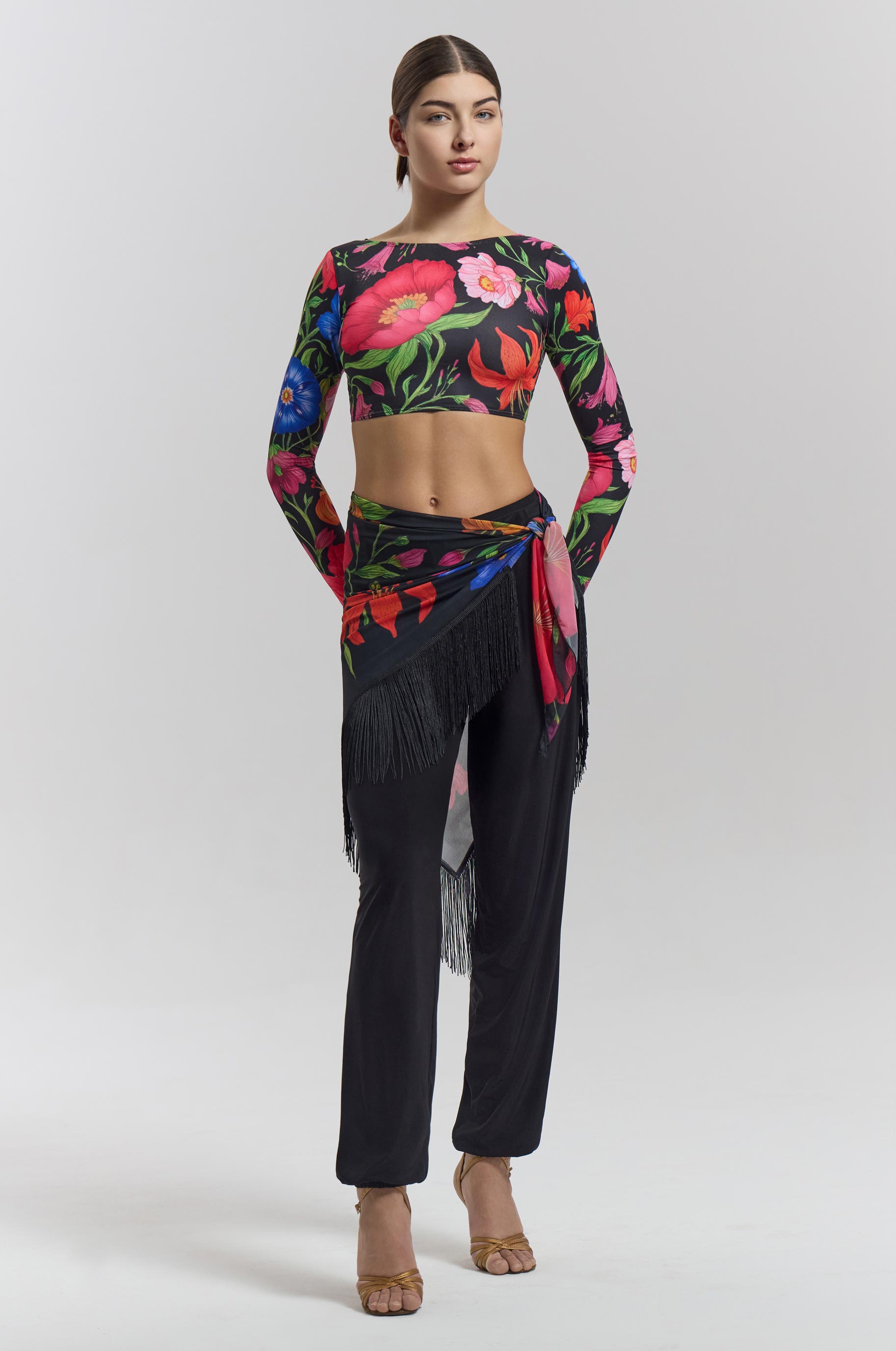 Платок Flora для бальных танцев, цвет Разноцветный 