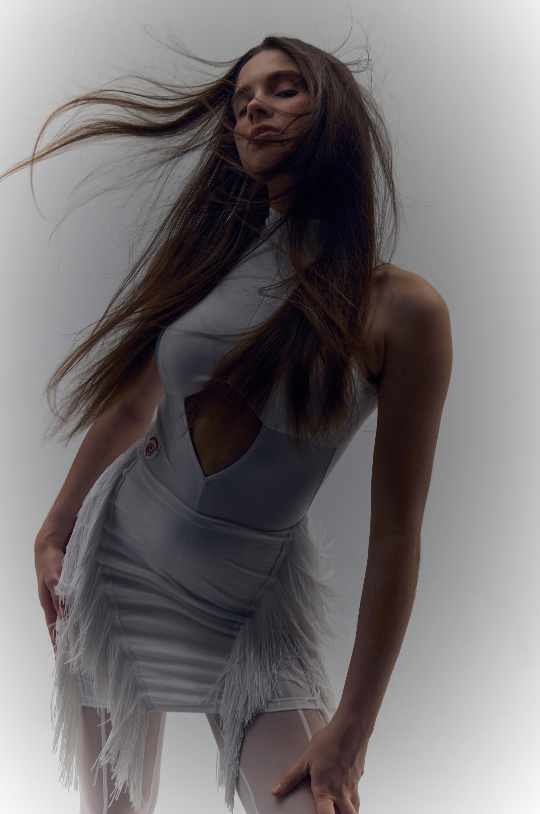 Платье Flair White для бальных танцев, цвет Белый 