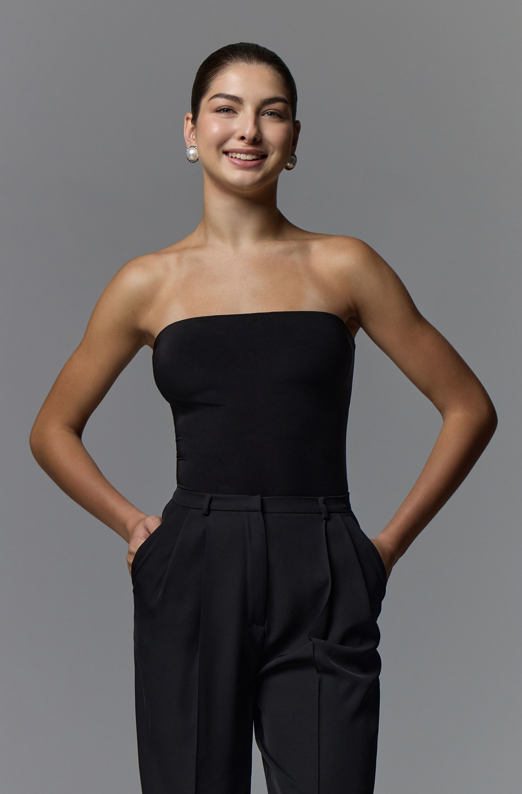 Боди Вибрант Блэк для бальных танцев, цвет Черный 