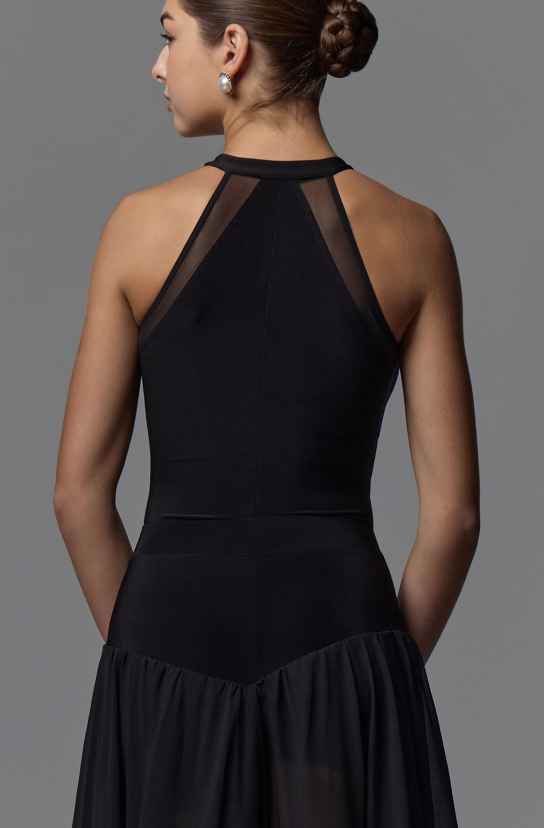 Боди Юнити Блэк для бальных танцев, цвет Черный 