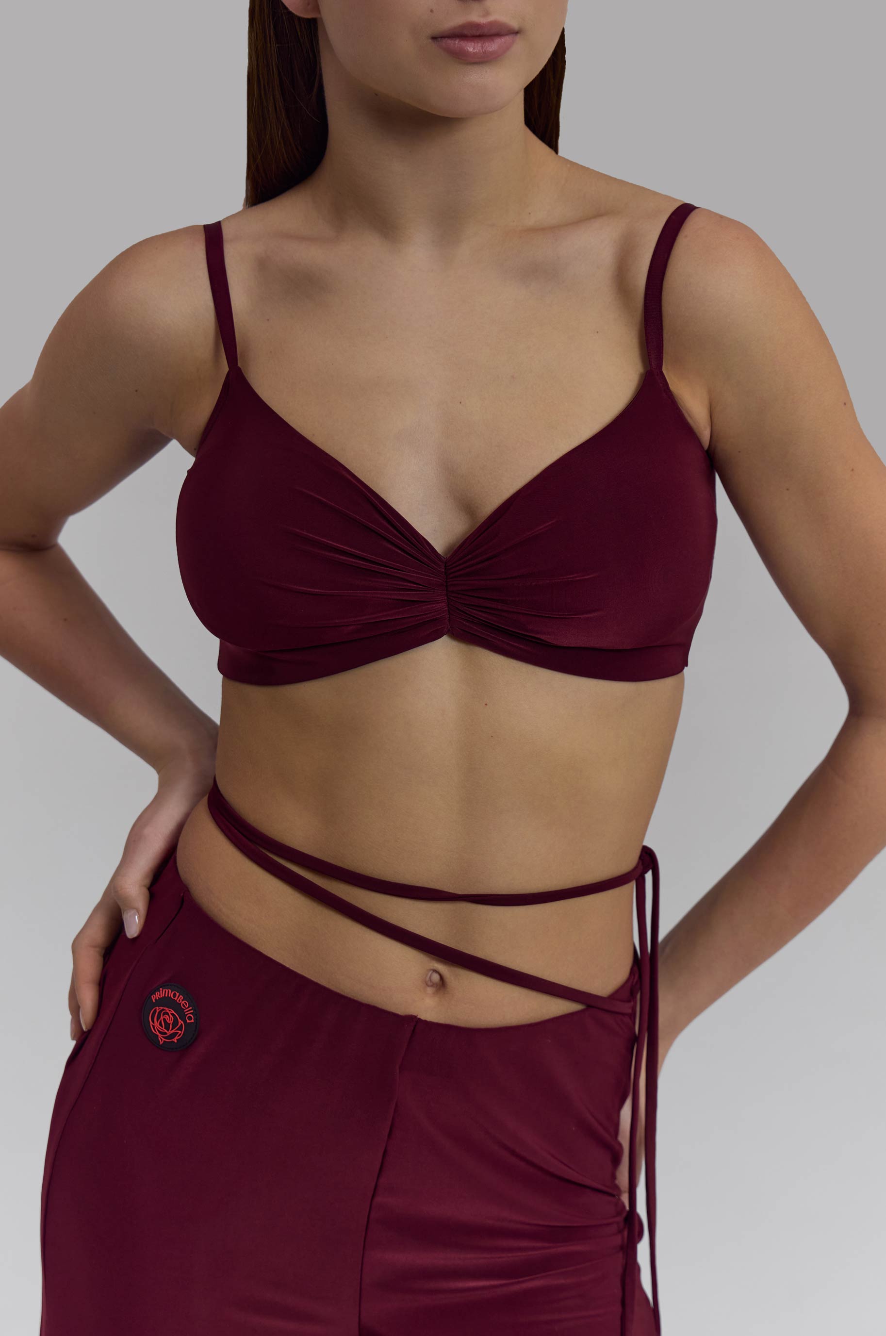 Топ Dawn Burgund для бальных танцев, цвет Красный 