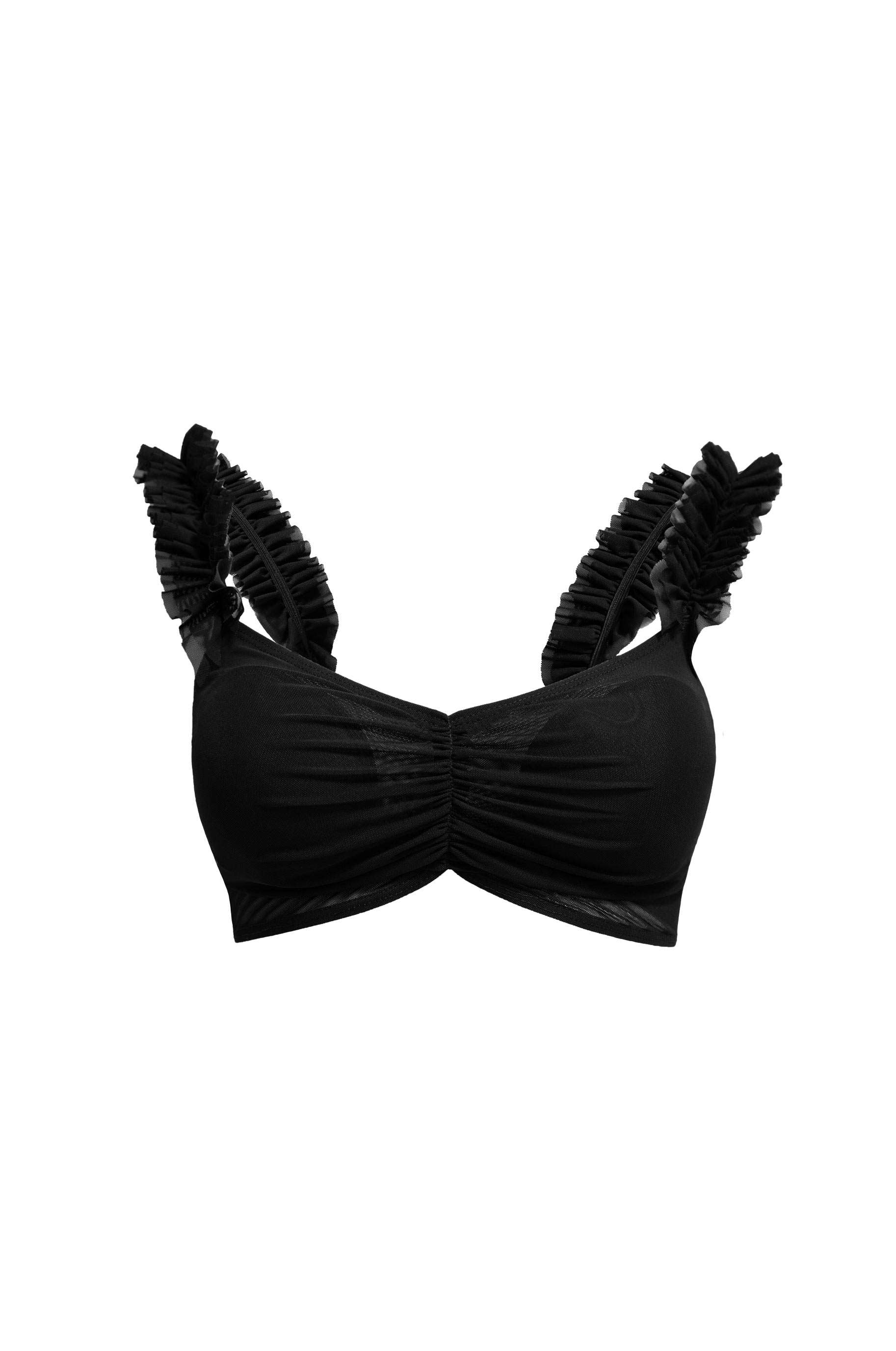 Топ Ruffles Top для бальных танцев, цвет Черный 