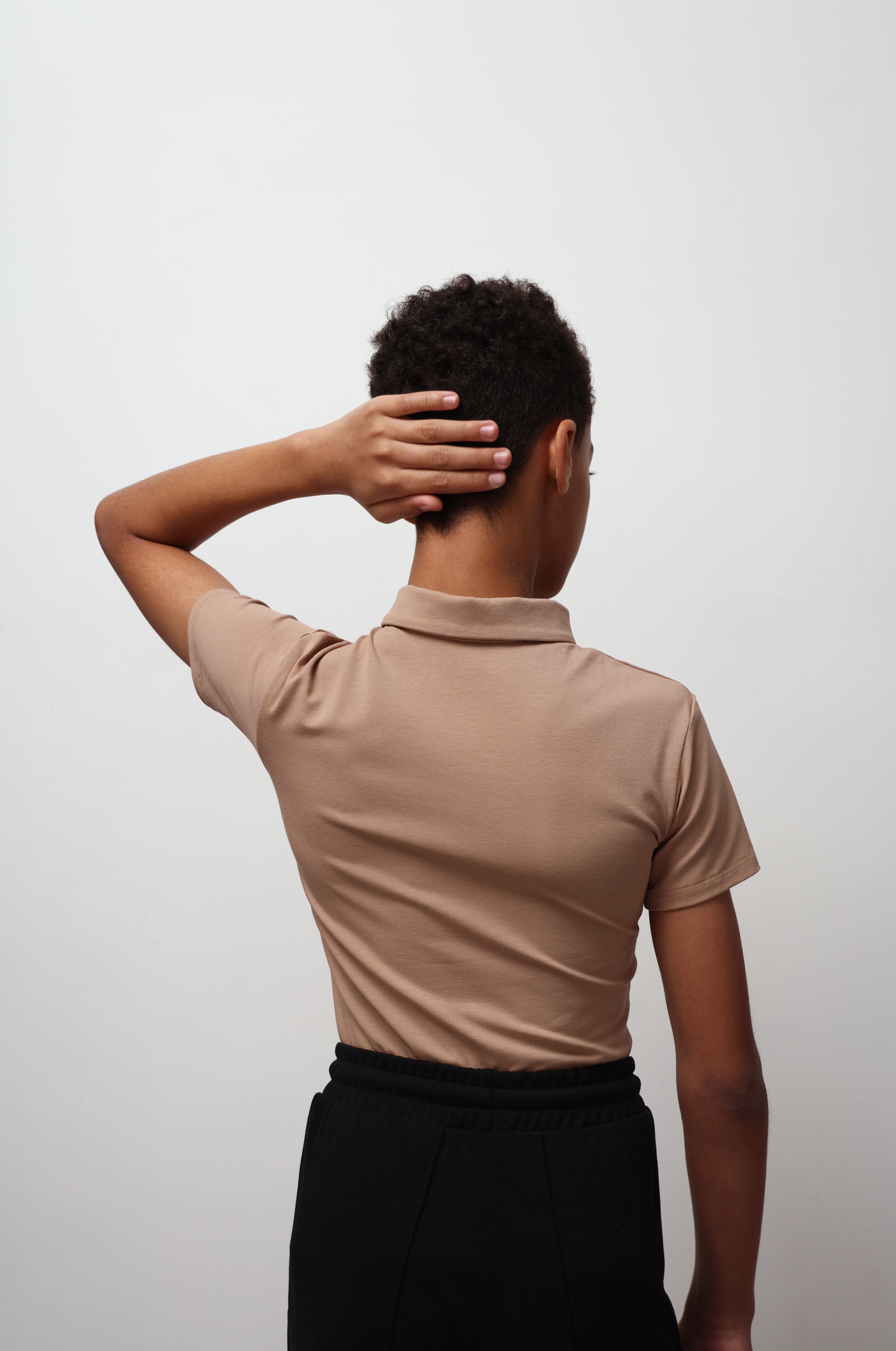 Футболка Polo Nutmeg kid для бальных танцев, цвет Бежевый 