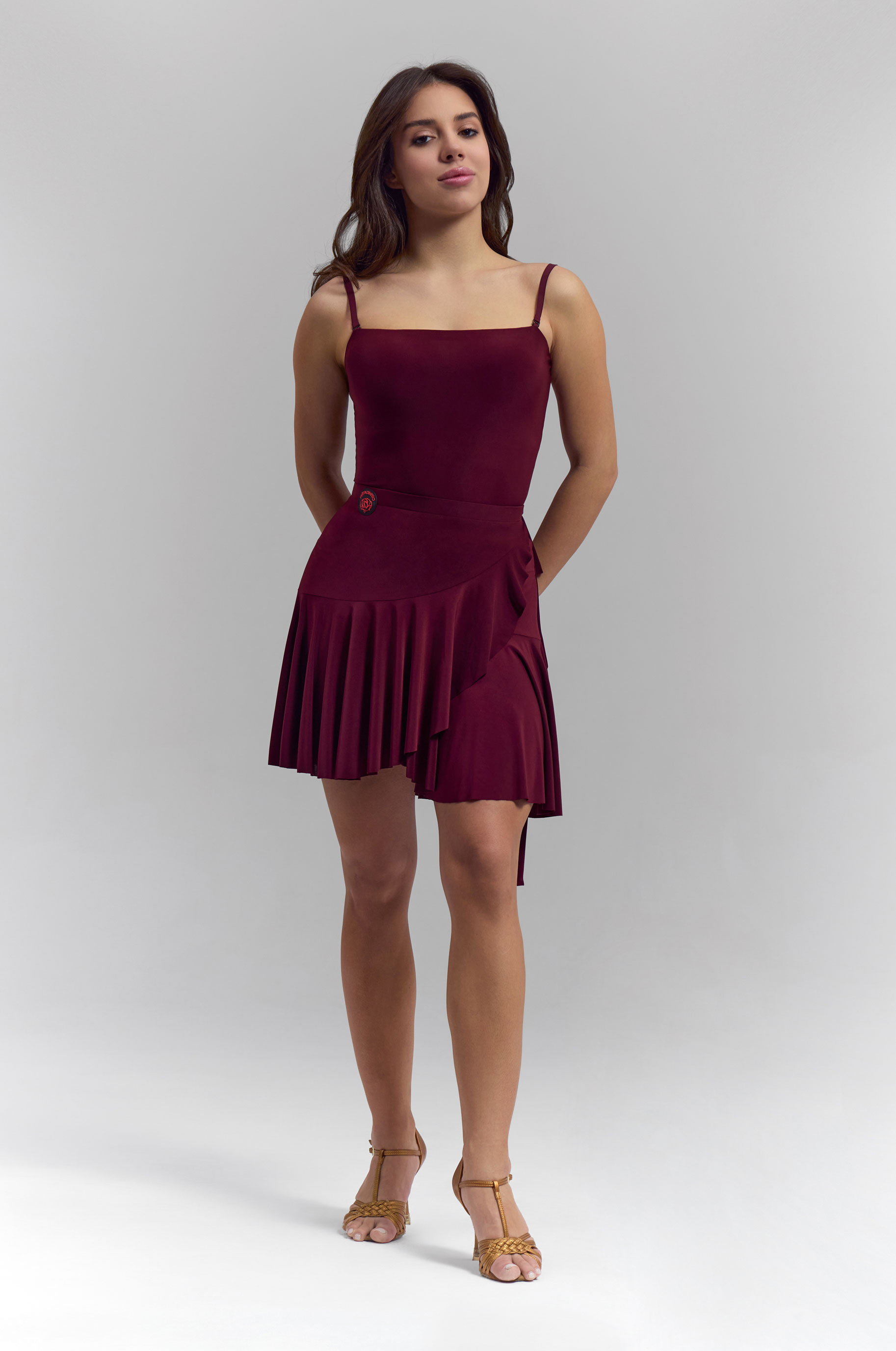 Боди Vibrant для бальных танцев, цвет Красный 