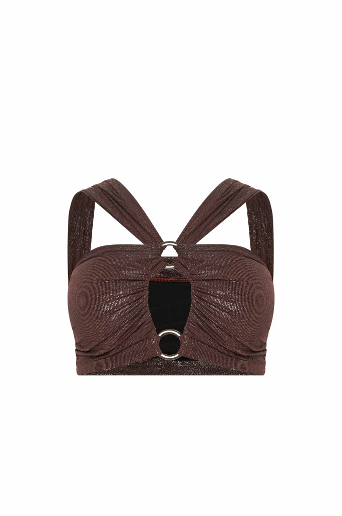 Top Intricate Shine Brown