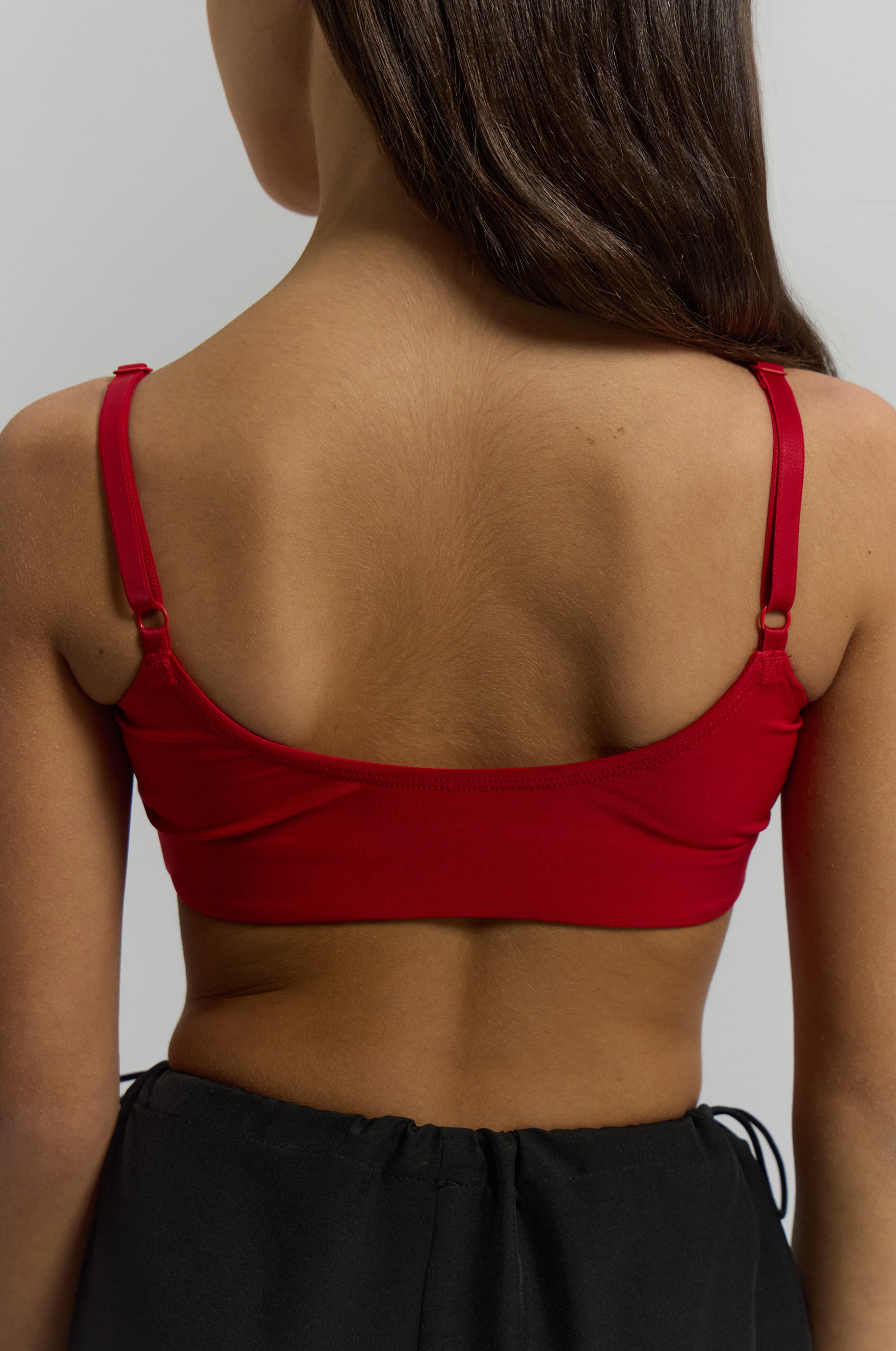 Топ Dawn Red Kid для бальных танцев, цвет Красный 