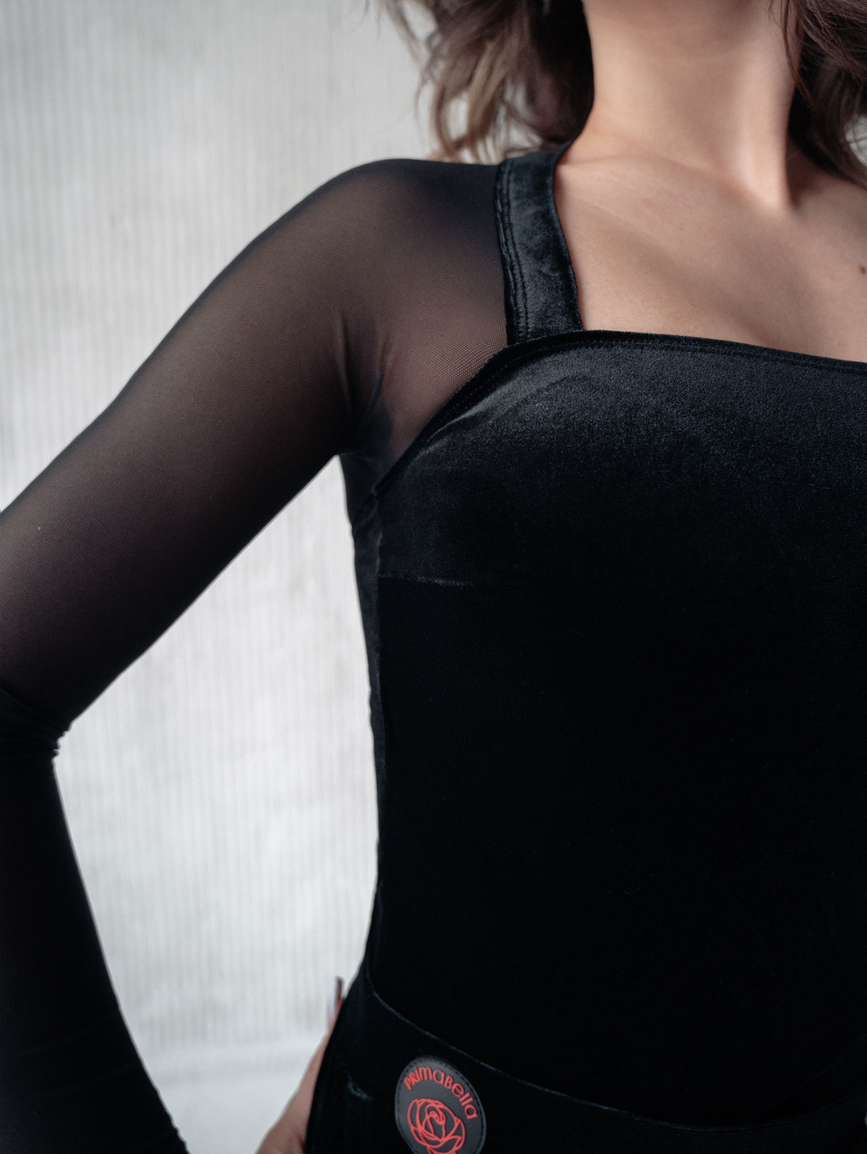 Женское Боди Caero для бальных танцев, цвет Черный по цене 3 289 руб.