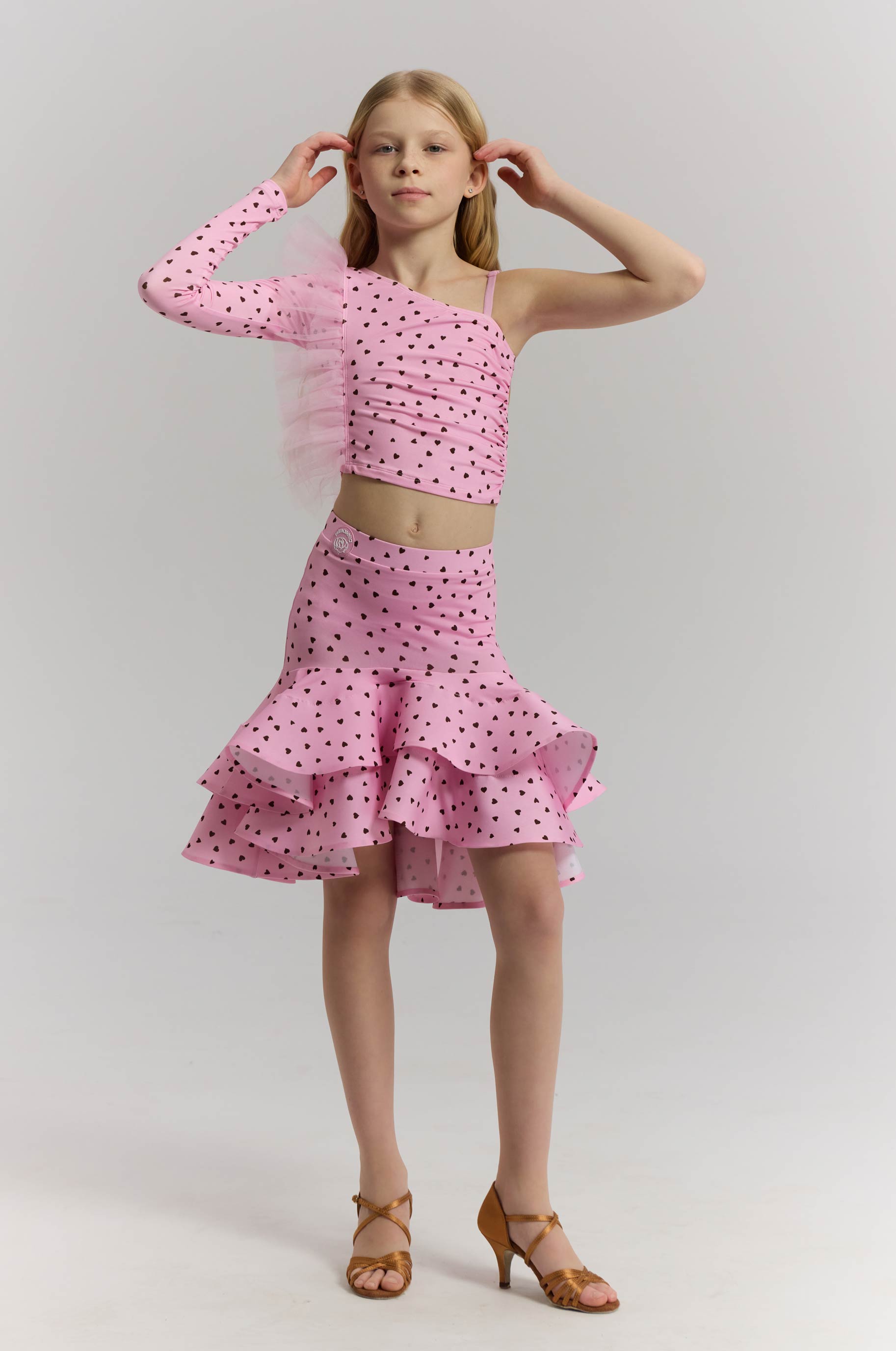 Топ Intense Love Loyalty Kid для бальных танцев, цвет Розовый 