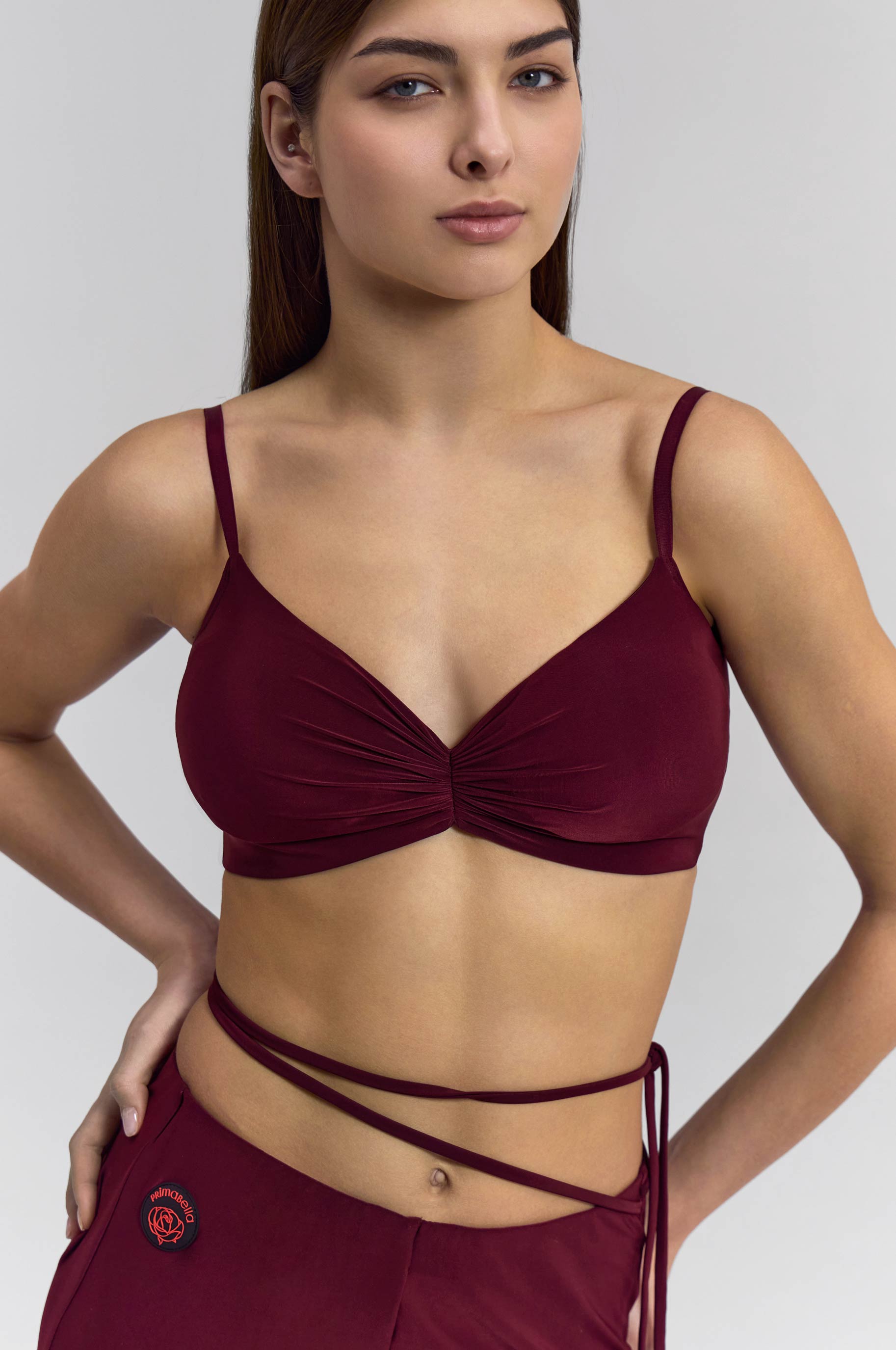 Топ Dawn Burgund для бальных танцев, цвет Бордовый 