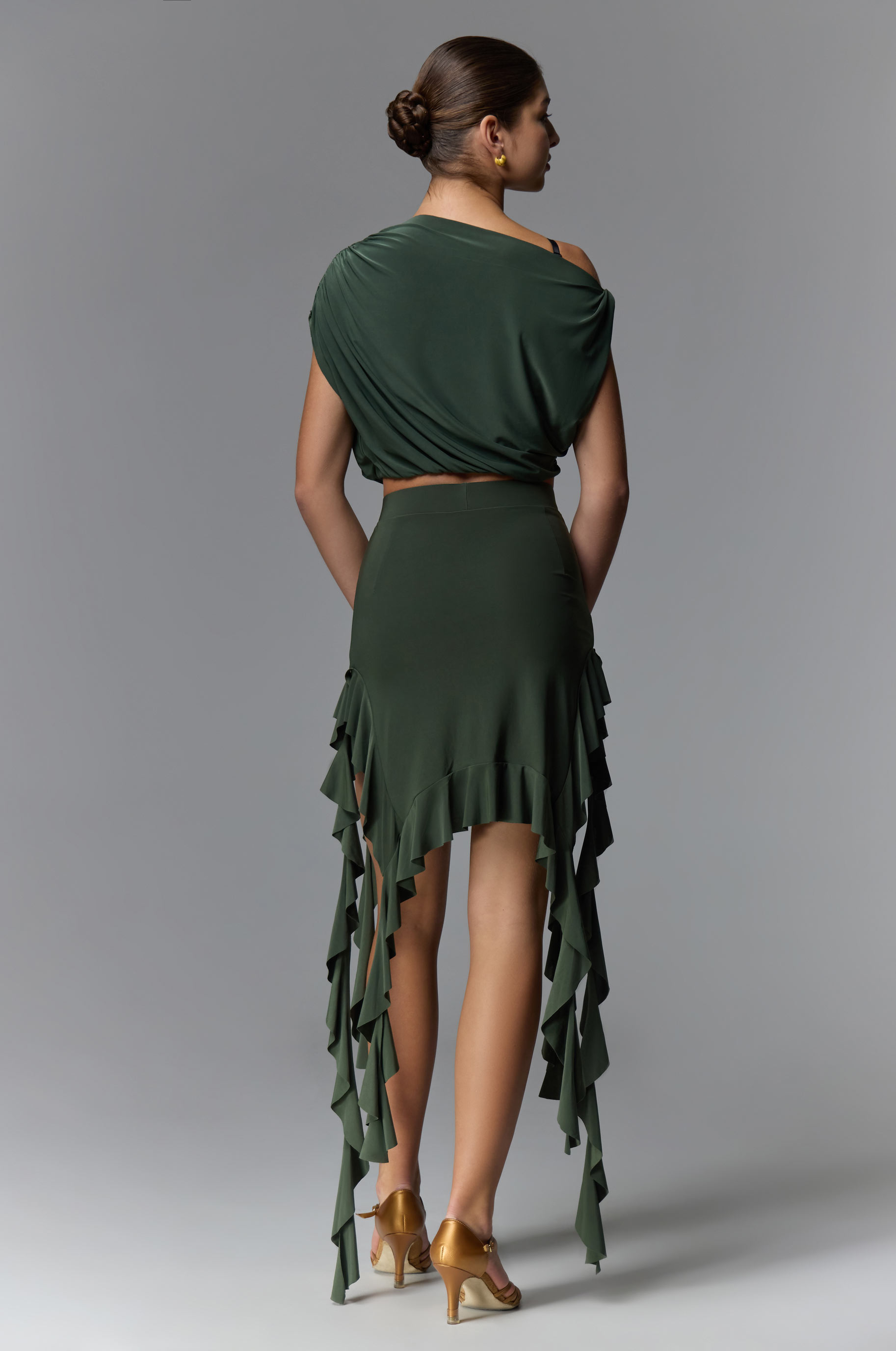 Юбка Burst Hacqui для бальных танцев, цвет Хаки 