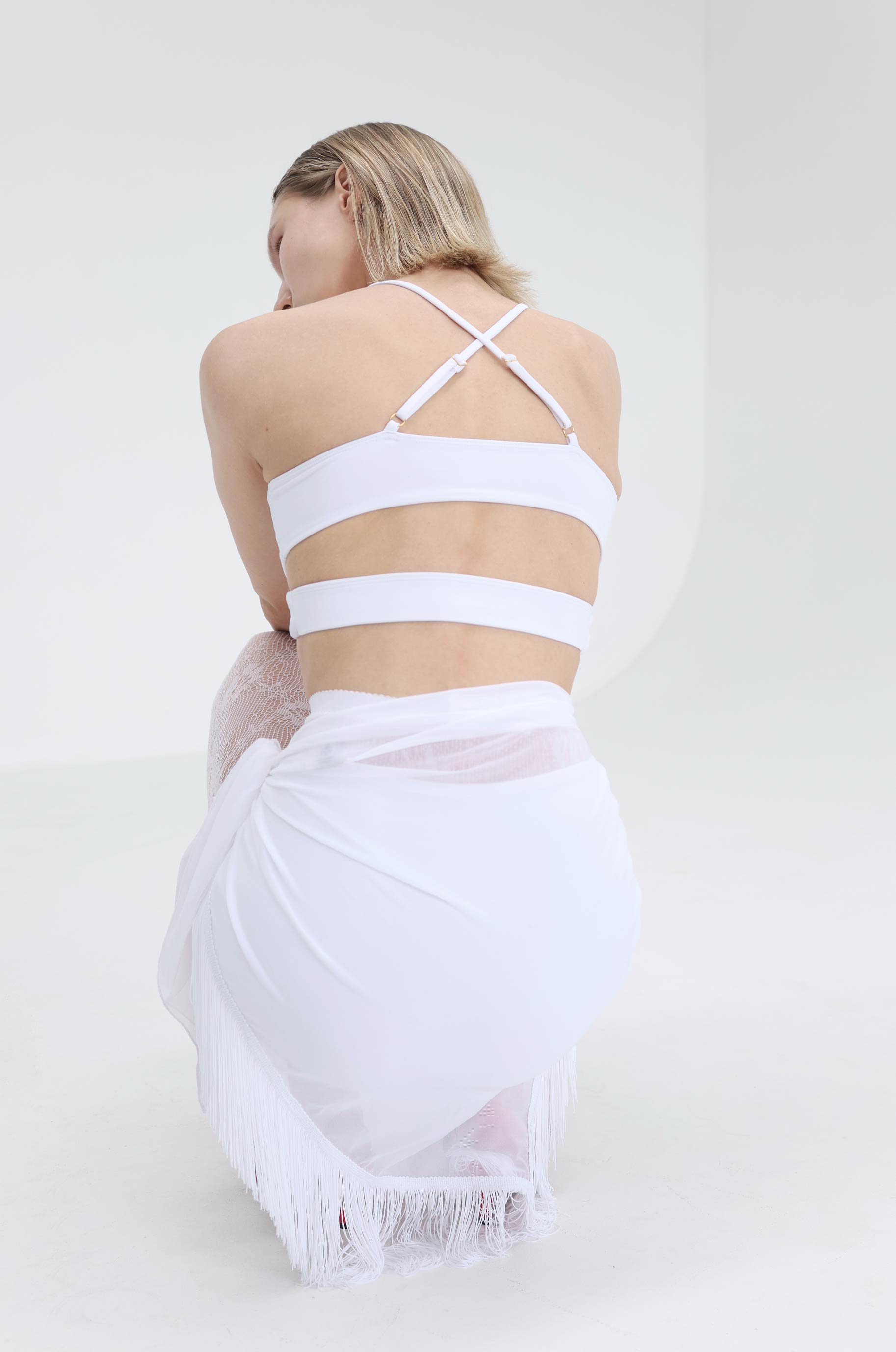 Топ Alluring White для бальных танцев, цвет Белый 