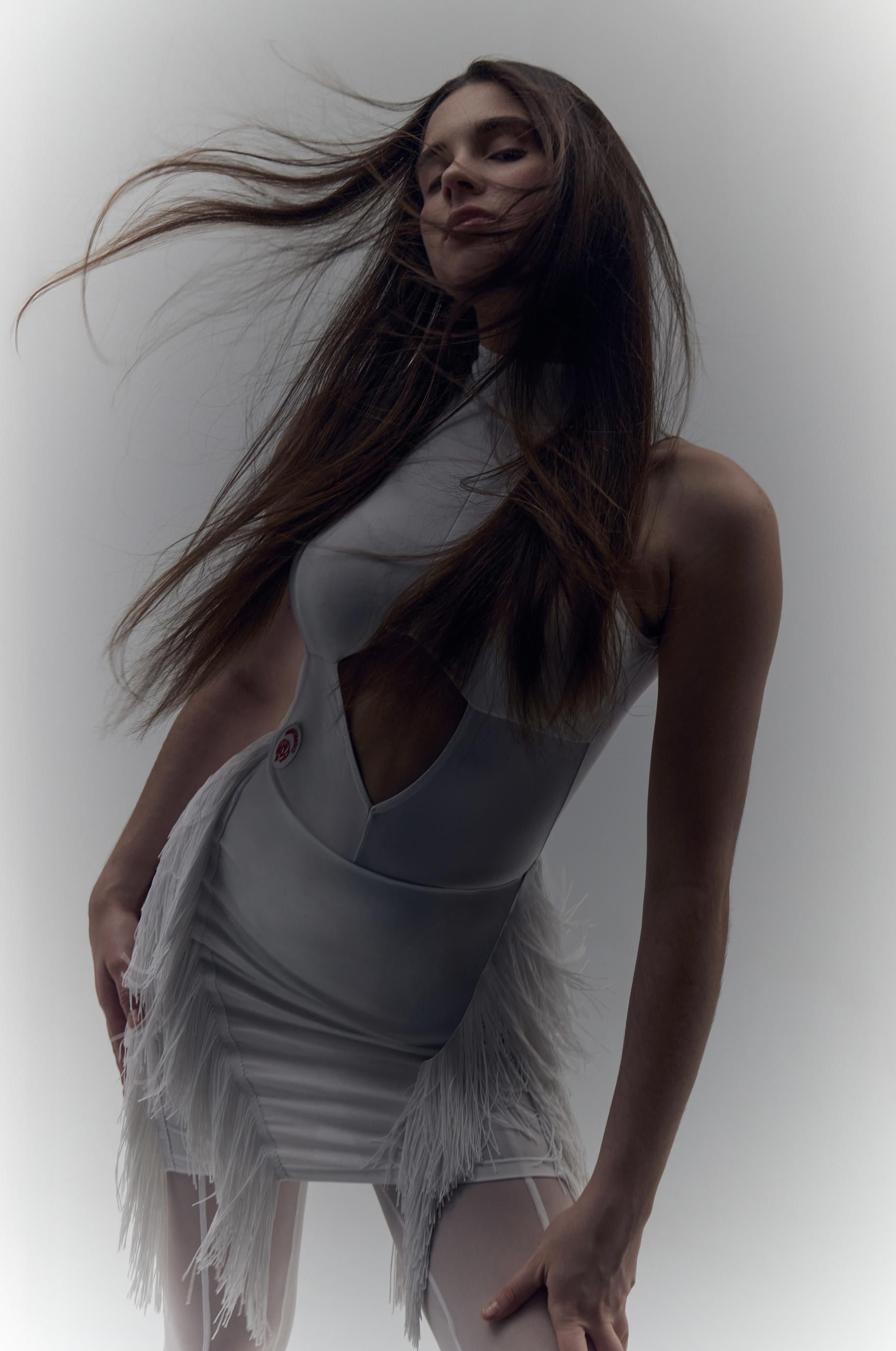 Платье Flair White для бальных танцев, цвет Белый 