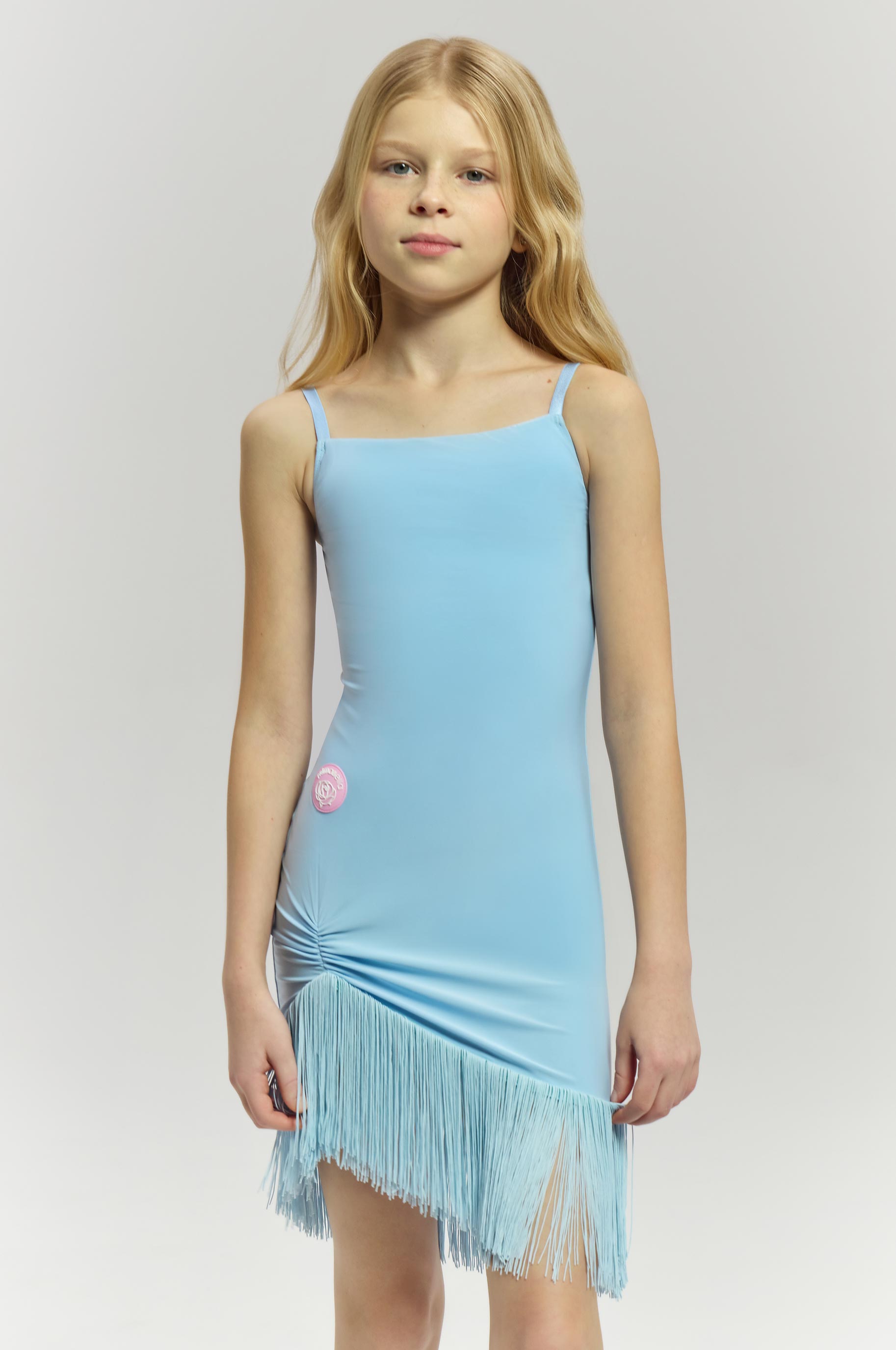 Платье Clarine New Blue Kid для бальных танцев, цвет Синий 