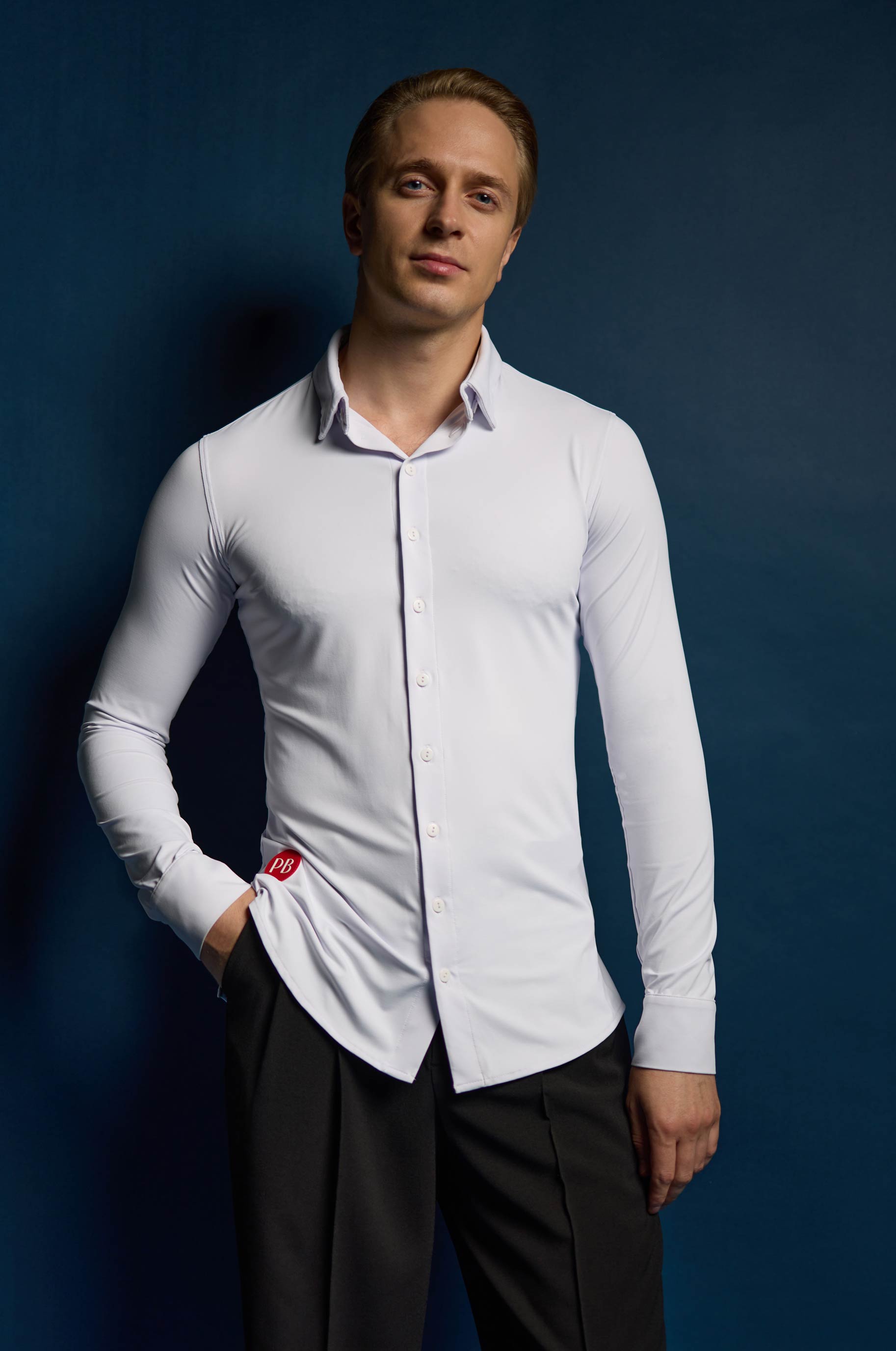 Рубашка Silky White для бальных танцев, цвет Белый 