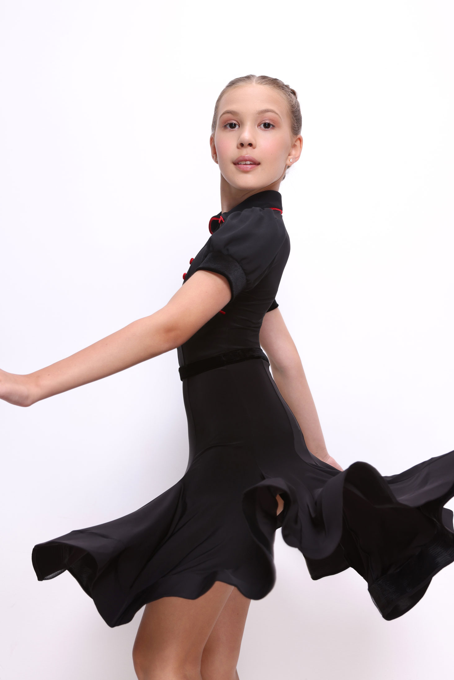Платье Collet Kid для бальных танцев, цвет Черный 