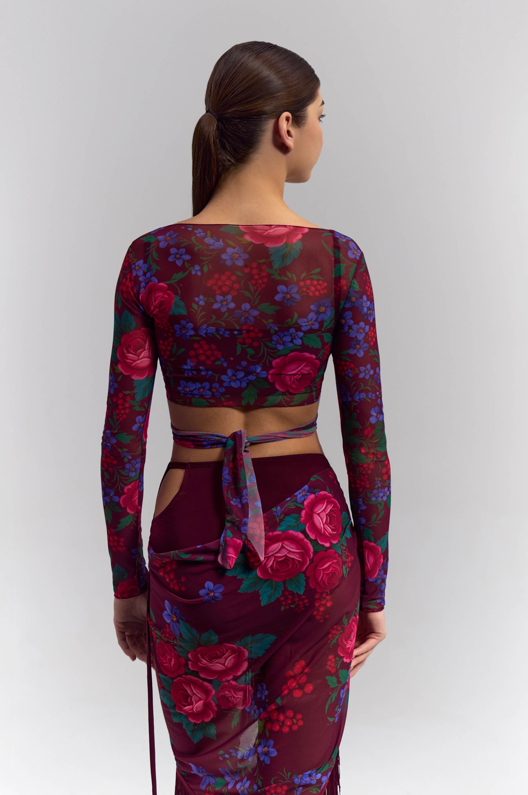 Топ Bolero A La Russe для бальных танцев, цвет Бордовый 