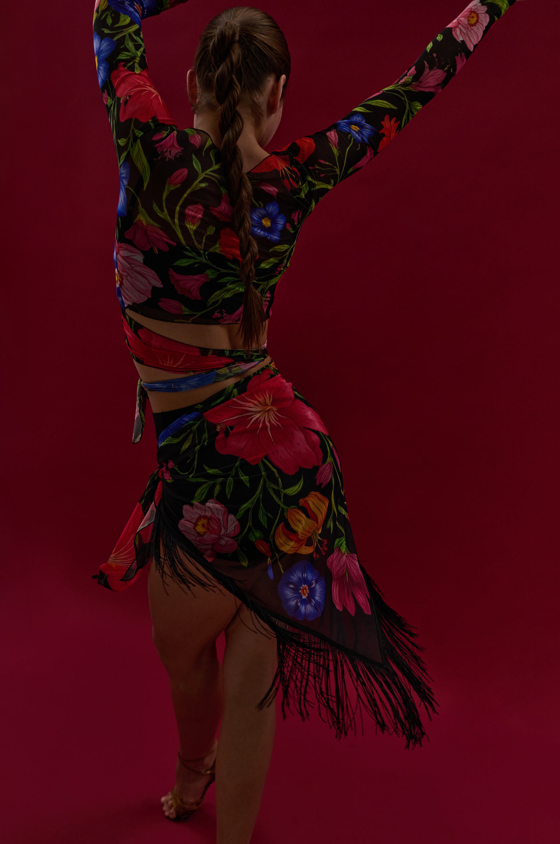 Платок Flora для бальных танцев, цвет Разноцветный 