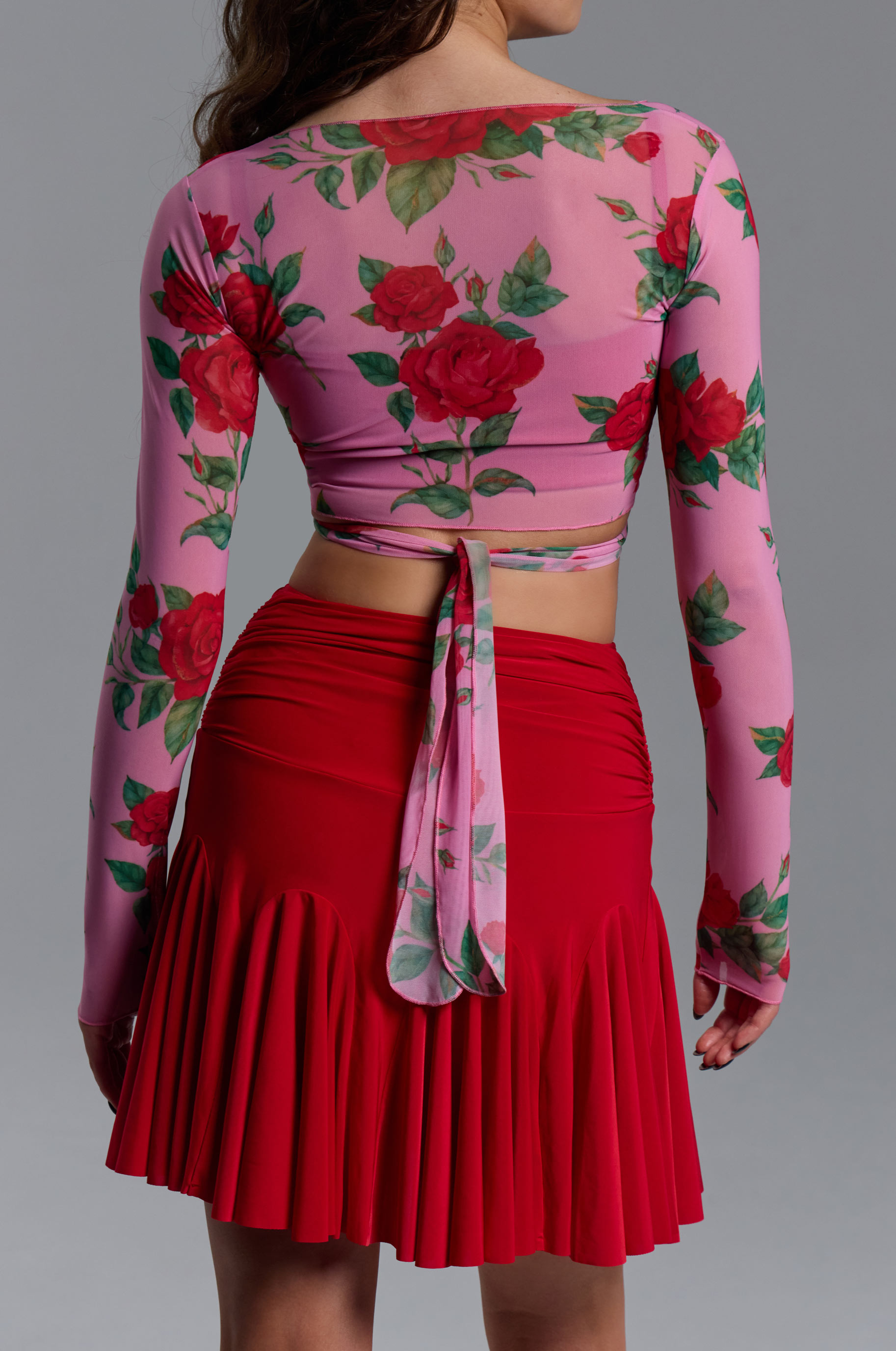 Топ Болеро Испанка для бальных танцев, цвет Розовый 