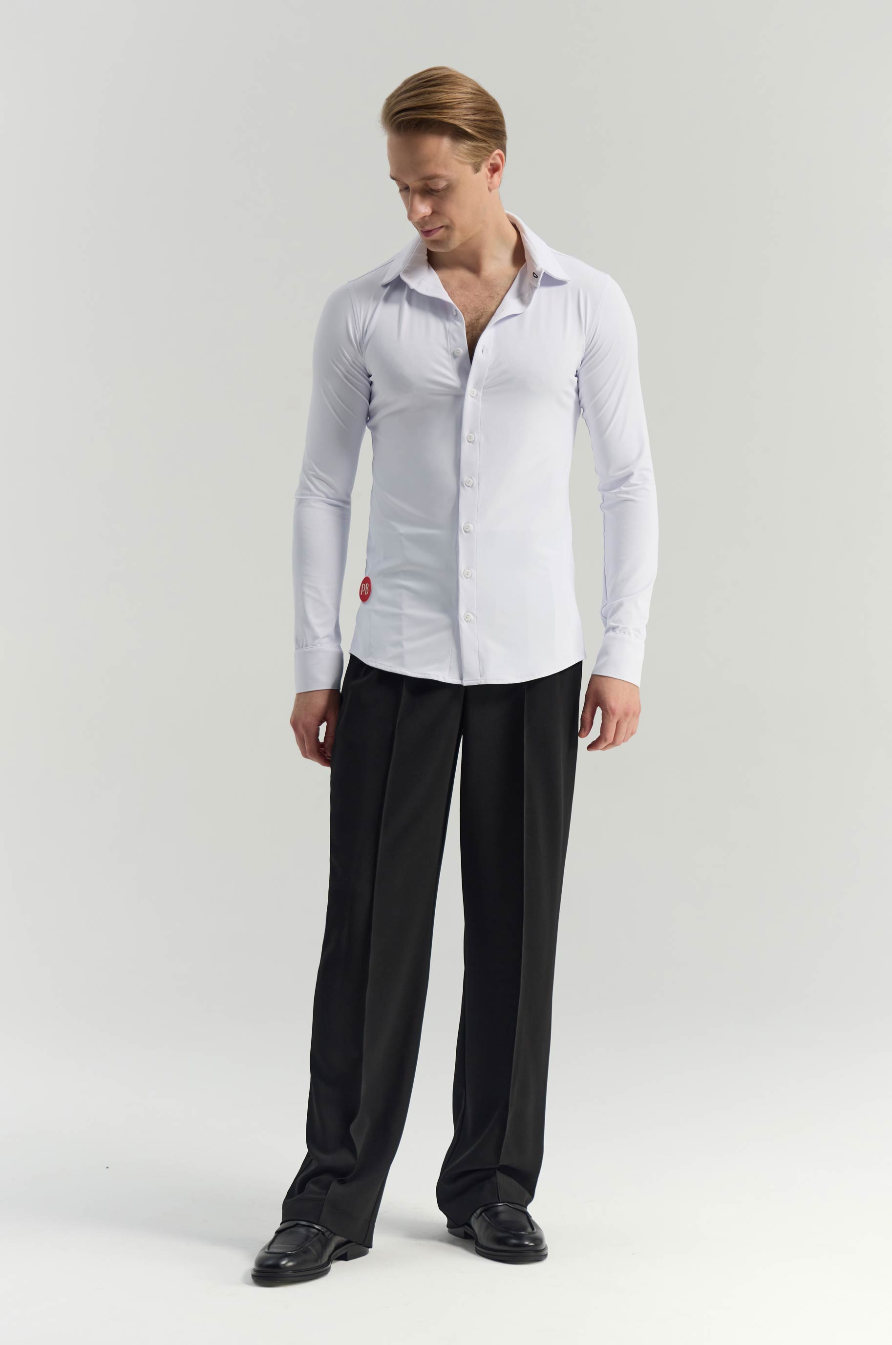 Рубашка Silky White для бальных танцев, цвет Черный 