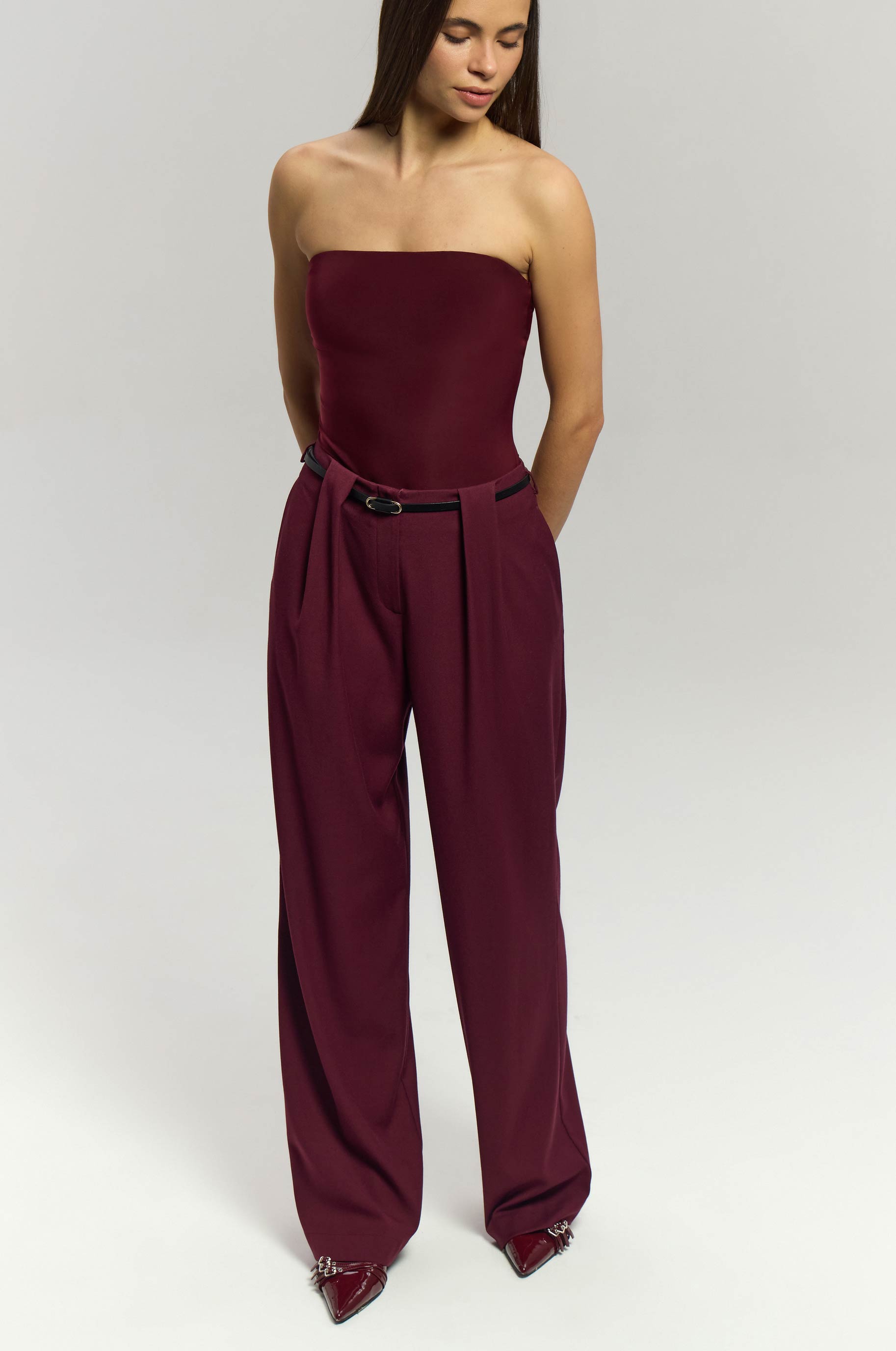 Брюки Fierce Burgund для бальных танцев, цвет Бордовый 