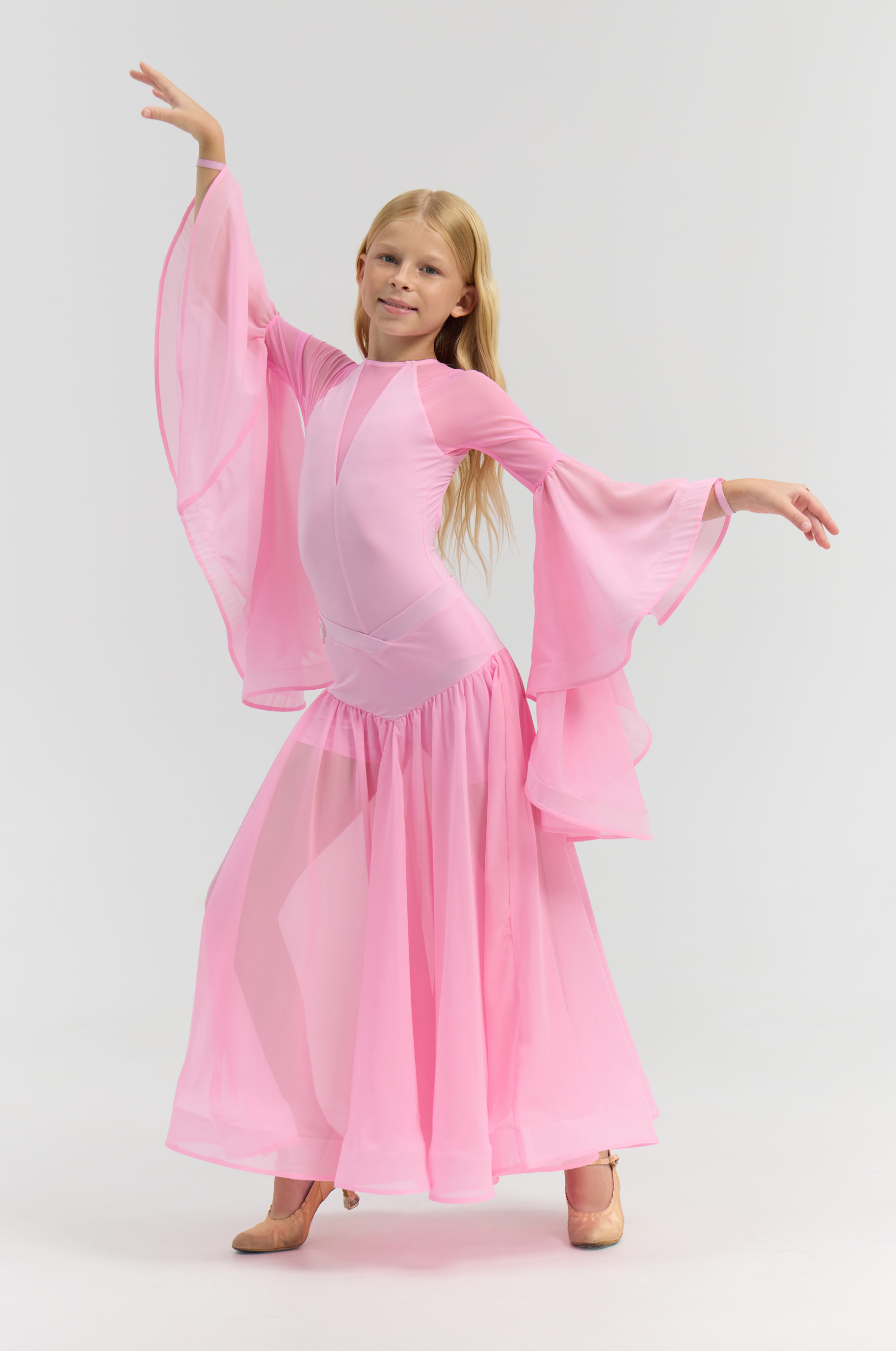 Боди Flaper Pink Kid для бальных танцев, цвет Розовый 