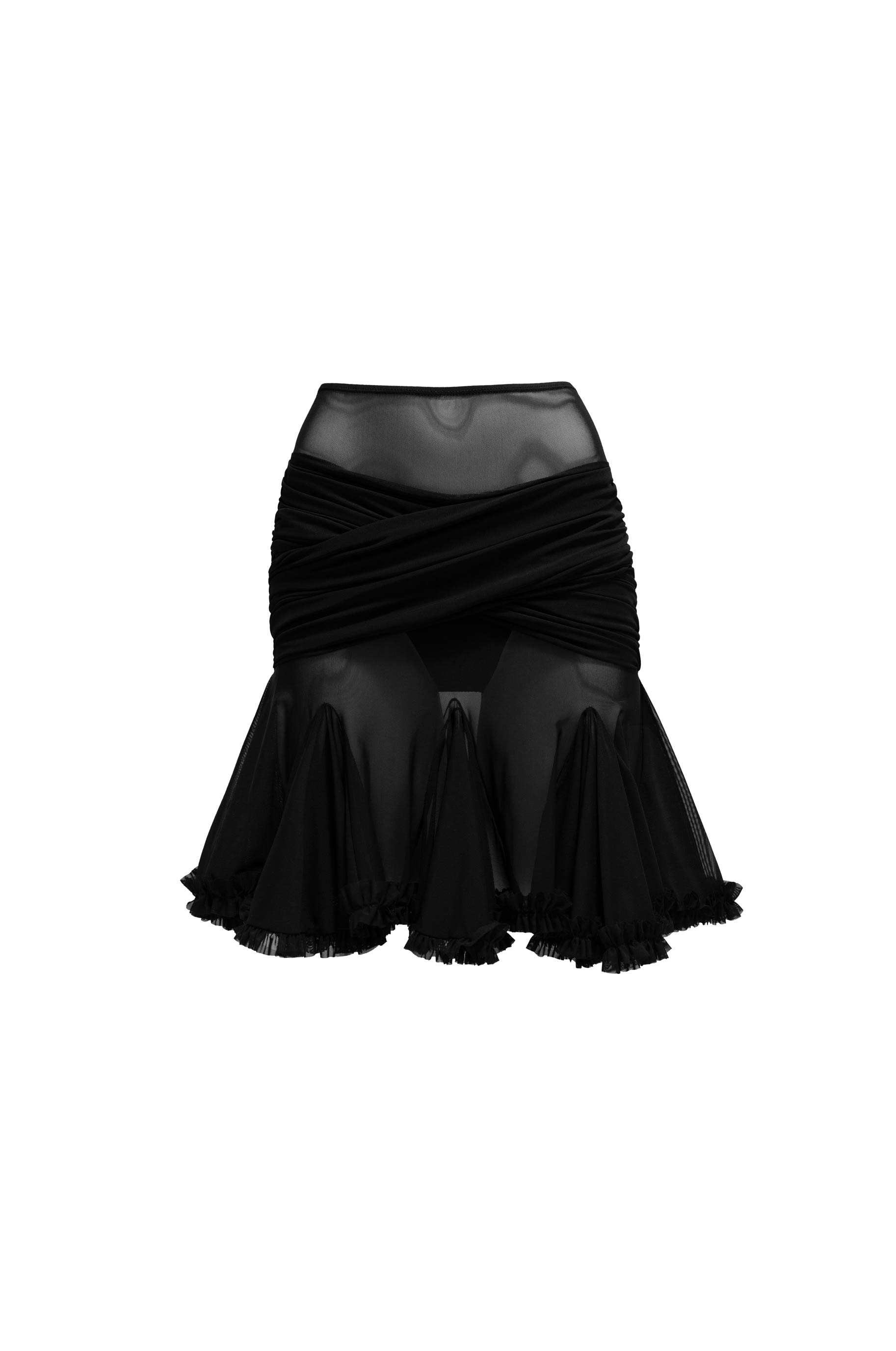 Юбка Ruffles для бальных танцев, цвет Черный 